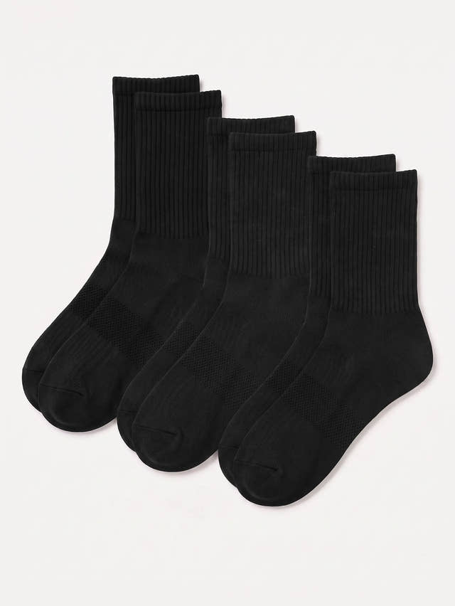 Calcetines de media caña de algodón Supima® — Pack de 3
