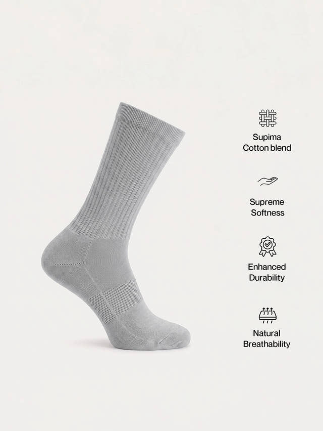 Calcetines de media caña de algodón Supima® — Pack de 3