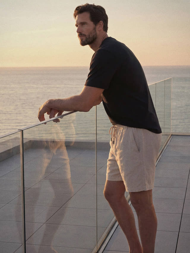 Shorts casuales de lino europeo 100%