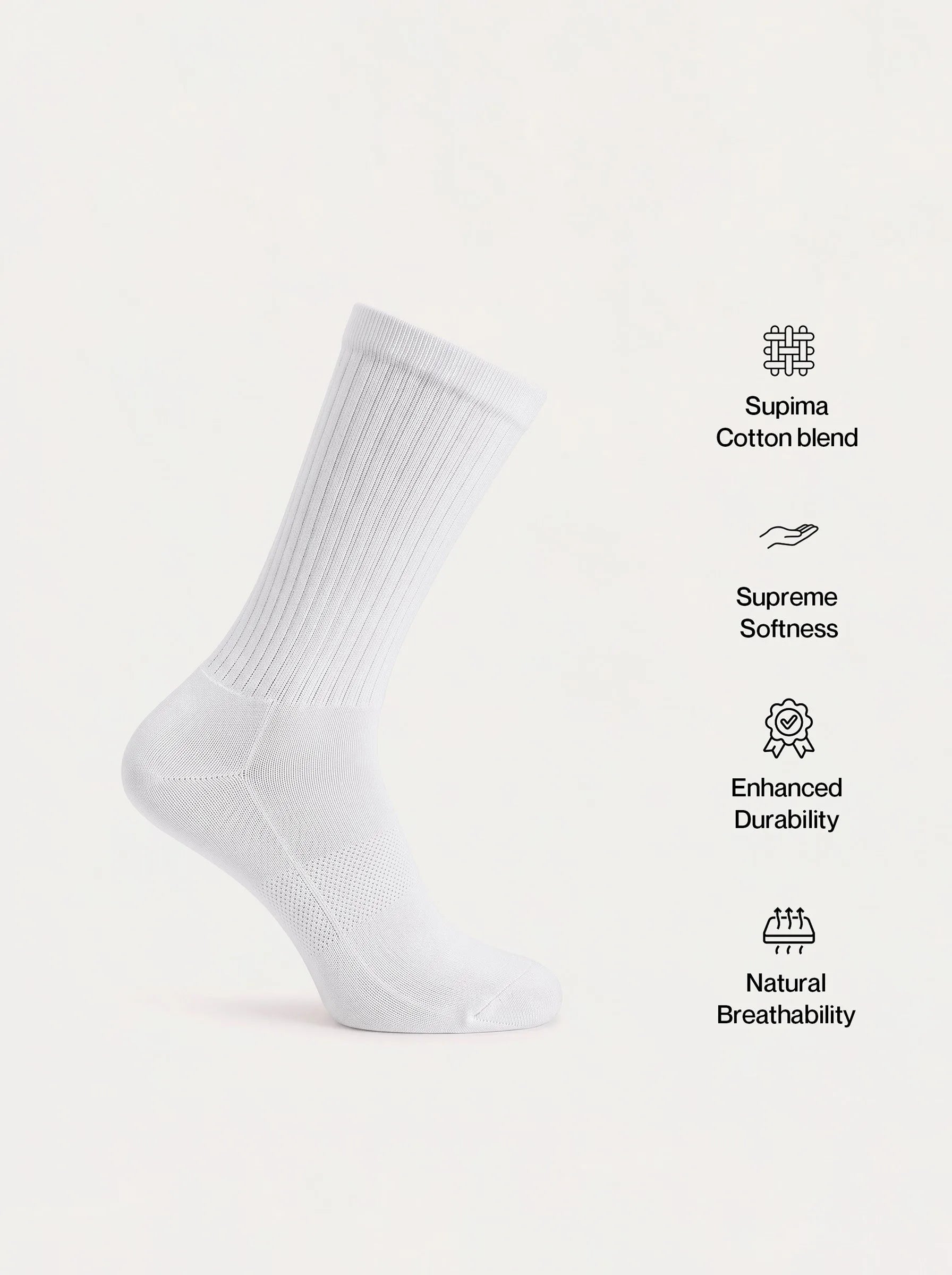 Supima® Cotton Crew Socks 3-Pack