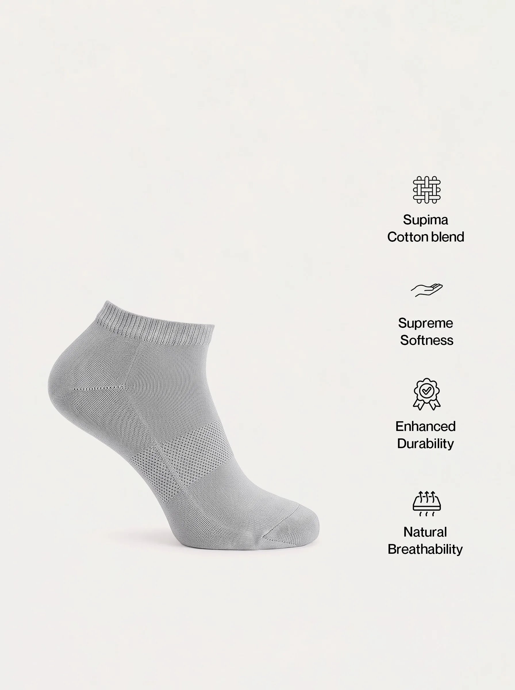 Supima® Cotton No Show Socks 3-Pack
