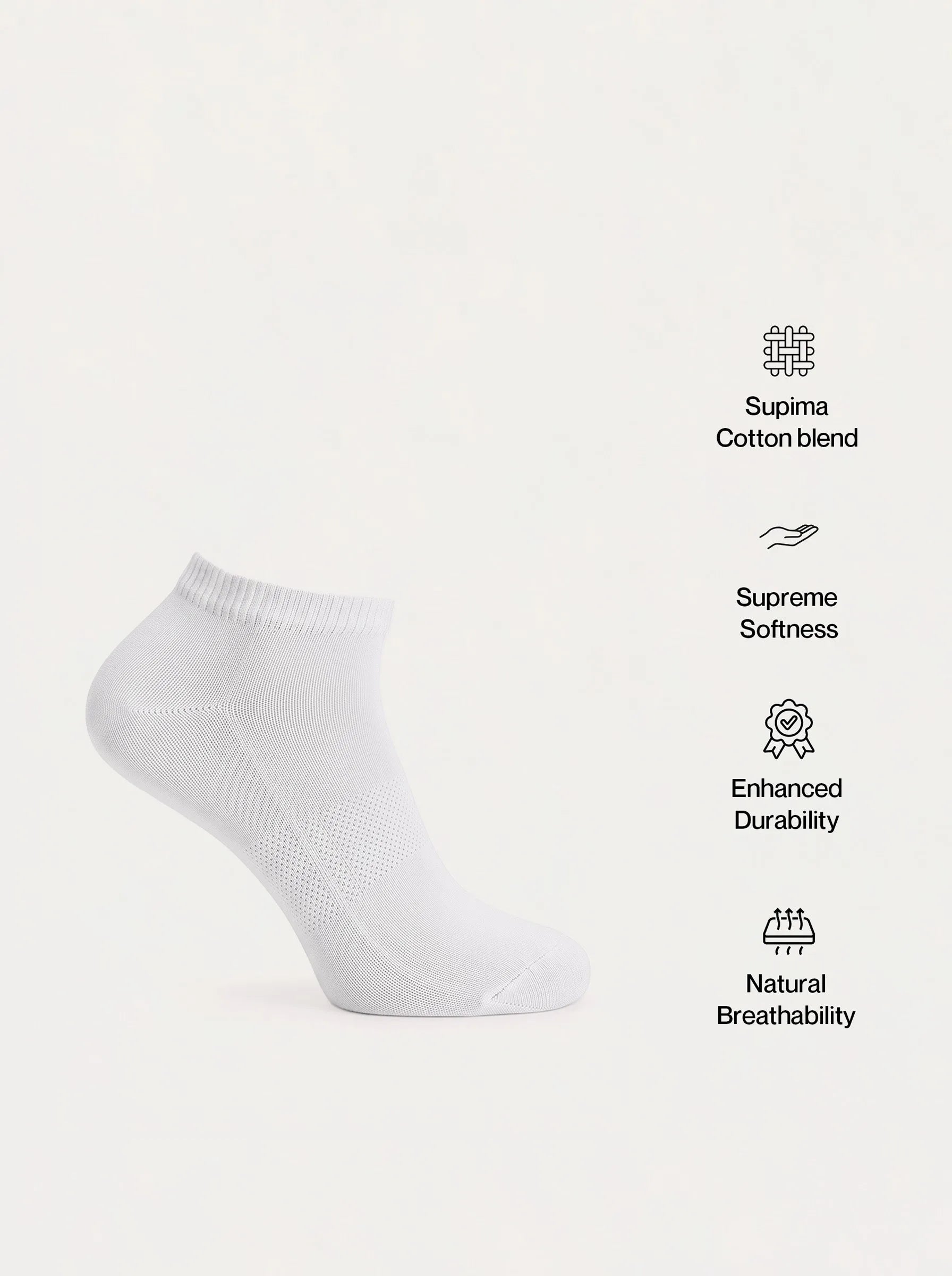 Calcetines invisibles de algodón Supima® — Pack de 3