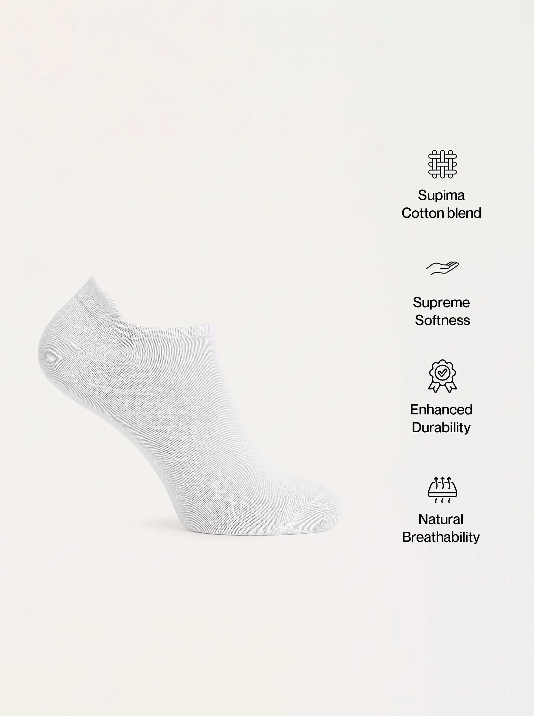 Calcetines tobilleros de algodón Supima® — Pack de 3