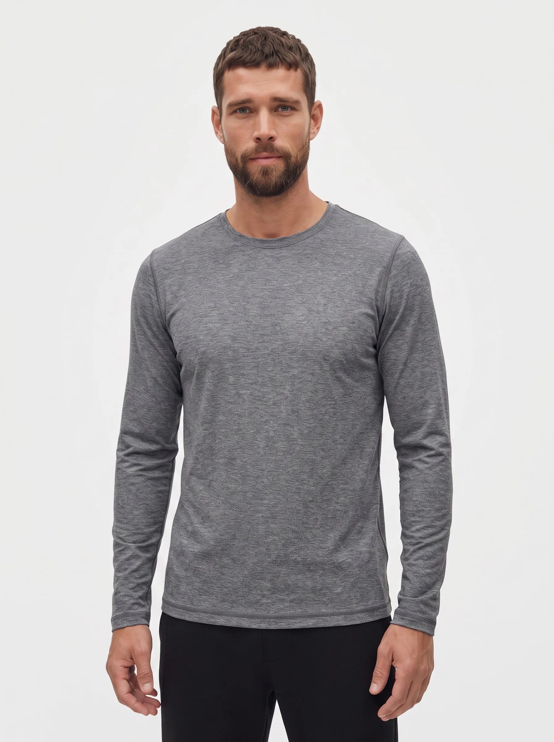 FlowBlend™ Active Langarm-Crew-Shirt — 6-Pack