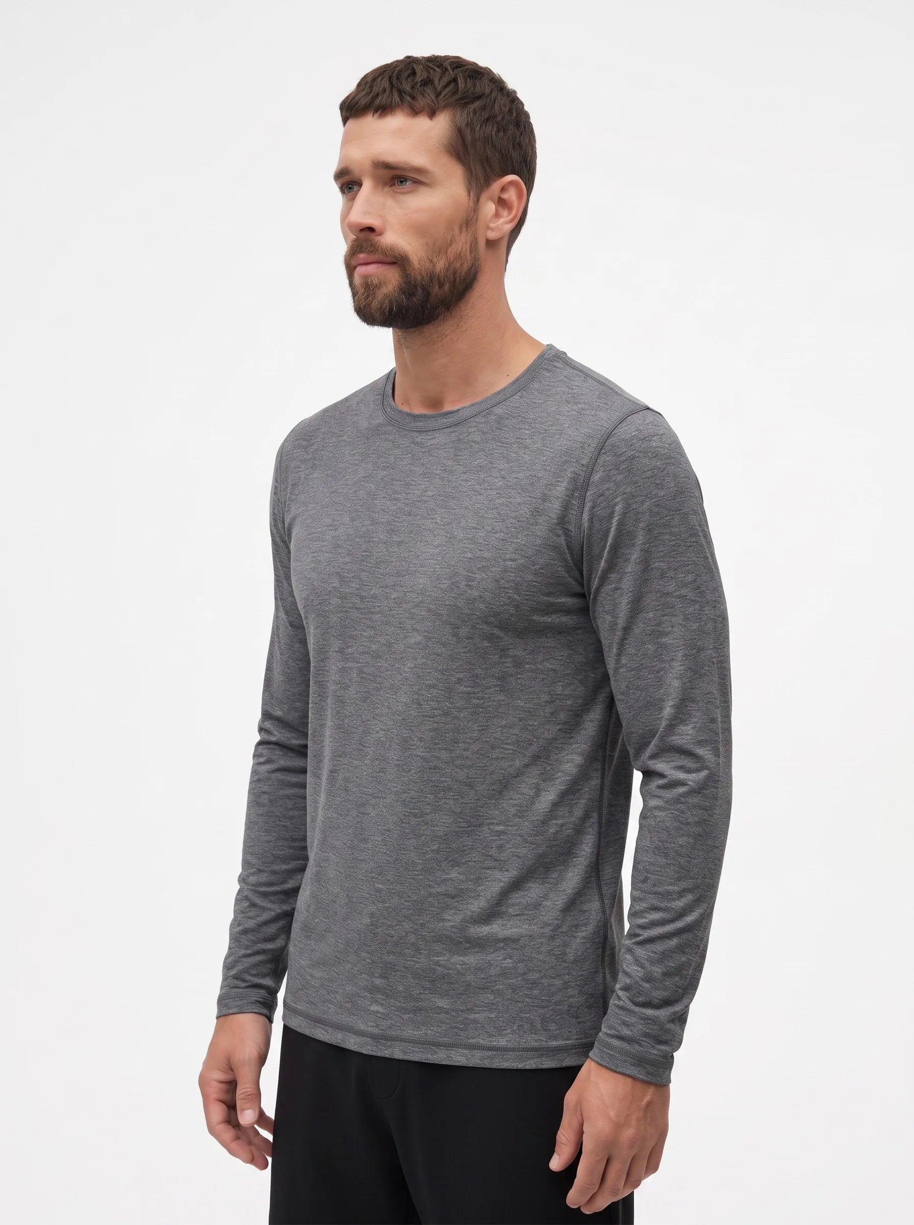 Camiseta FlowBlend™ Active de manga larga con cuello redondo