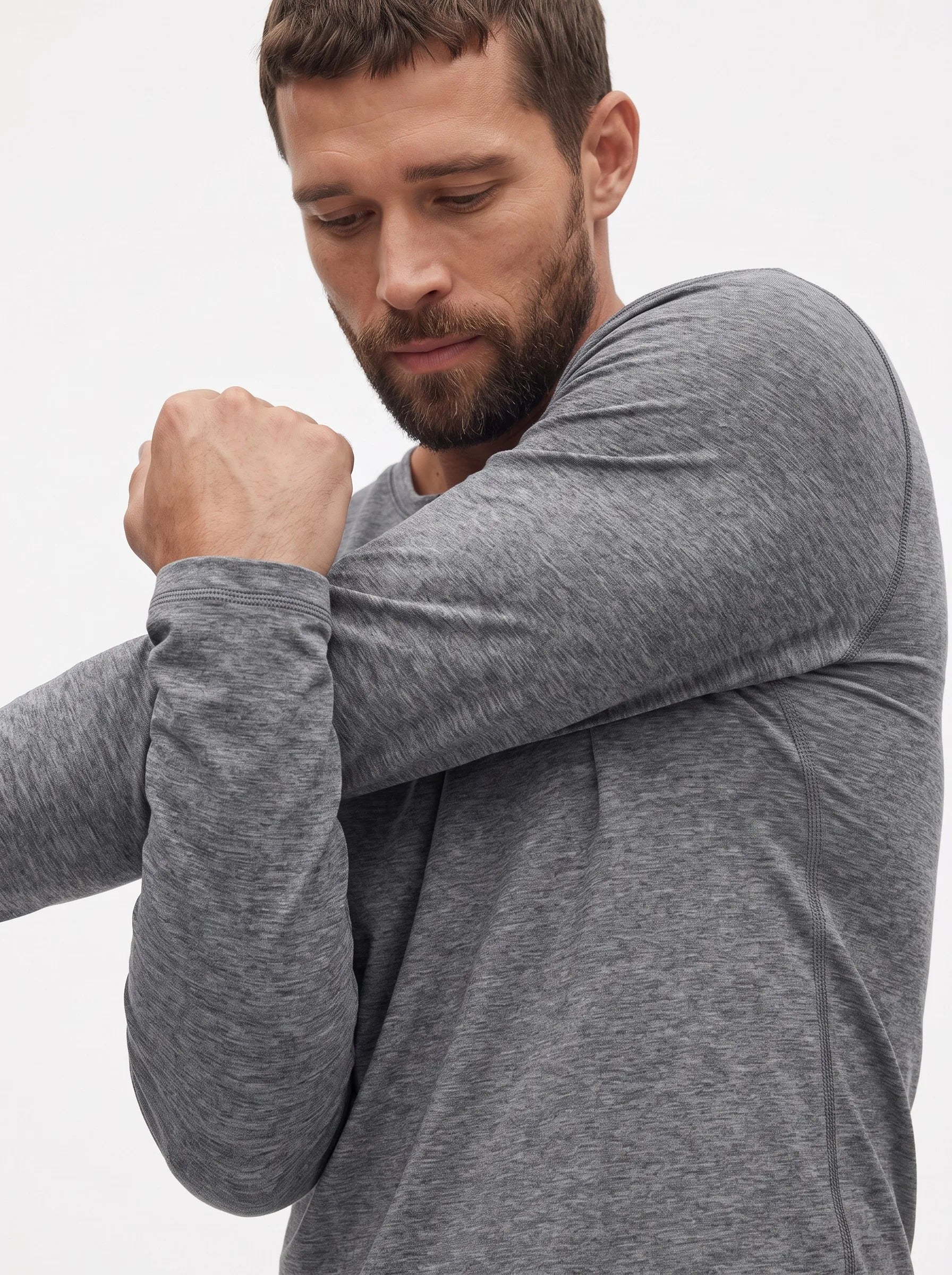 Camiseta FlowBlend™ Active de manga larga con cuello redondo