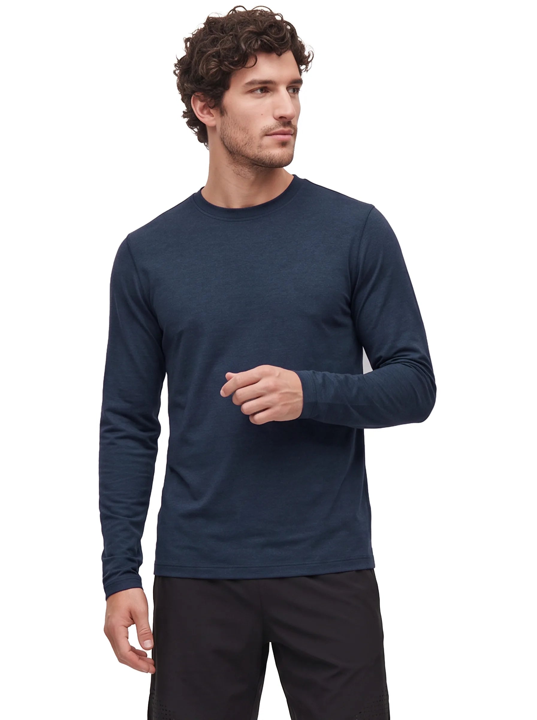 Camiseta FlowBlend™ Active de manga larga con cuello redondo