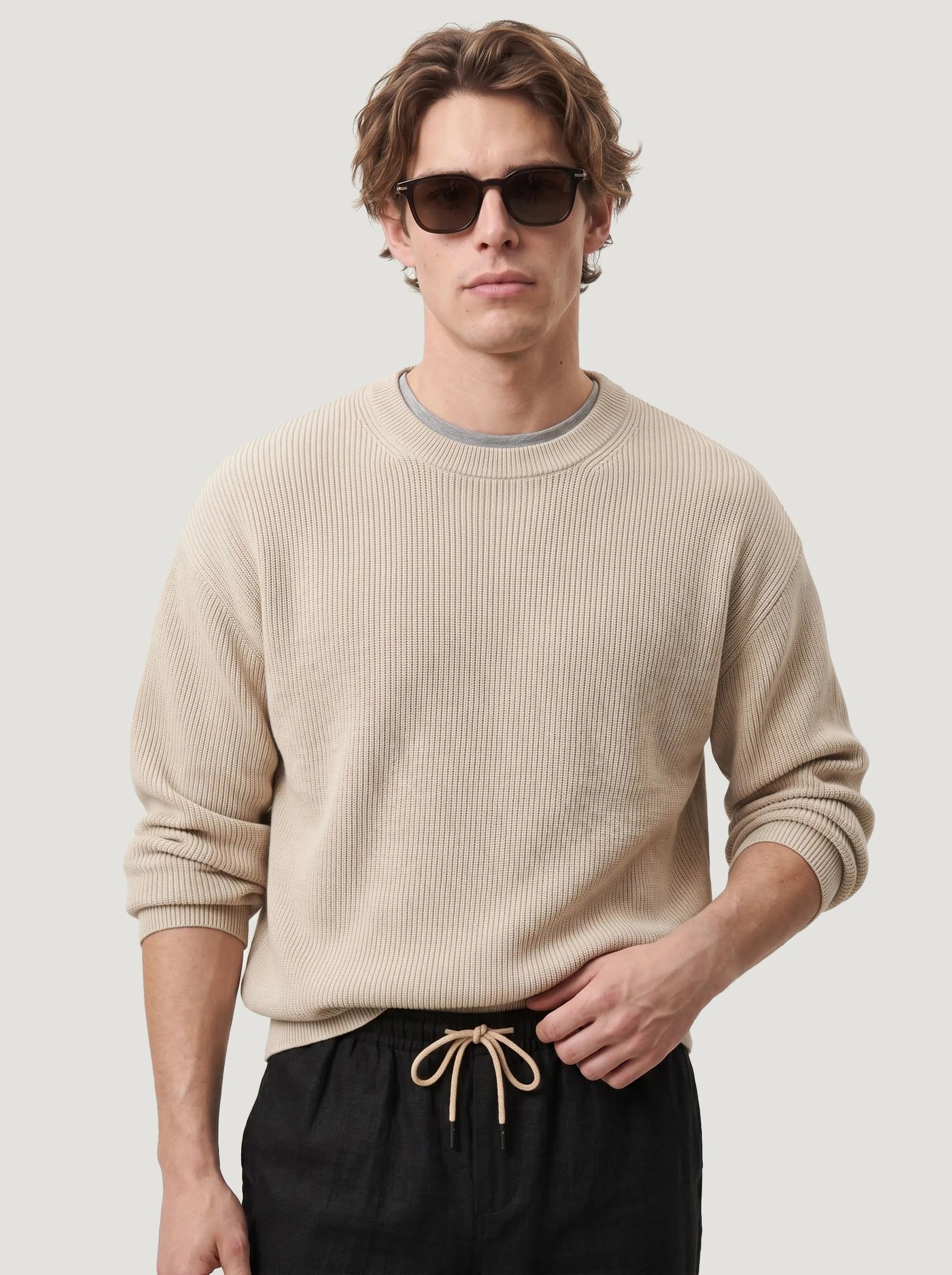 Pantalones con cordón de 100 % lino europeo — Pack de 2