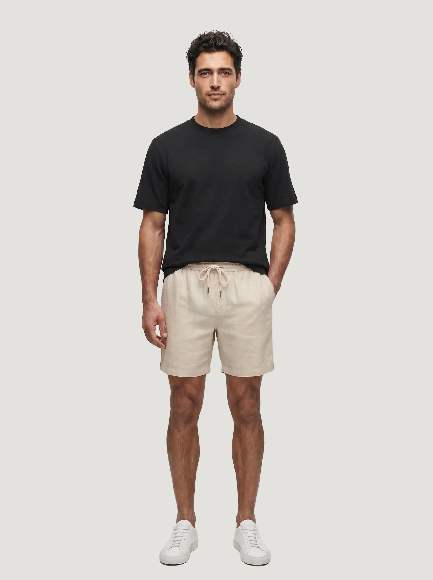 100% European Linen Drawstring Shorts — 2-Pack