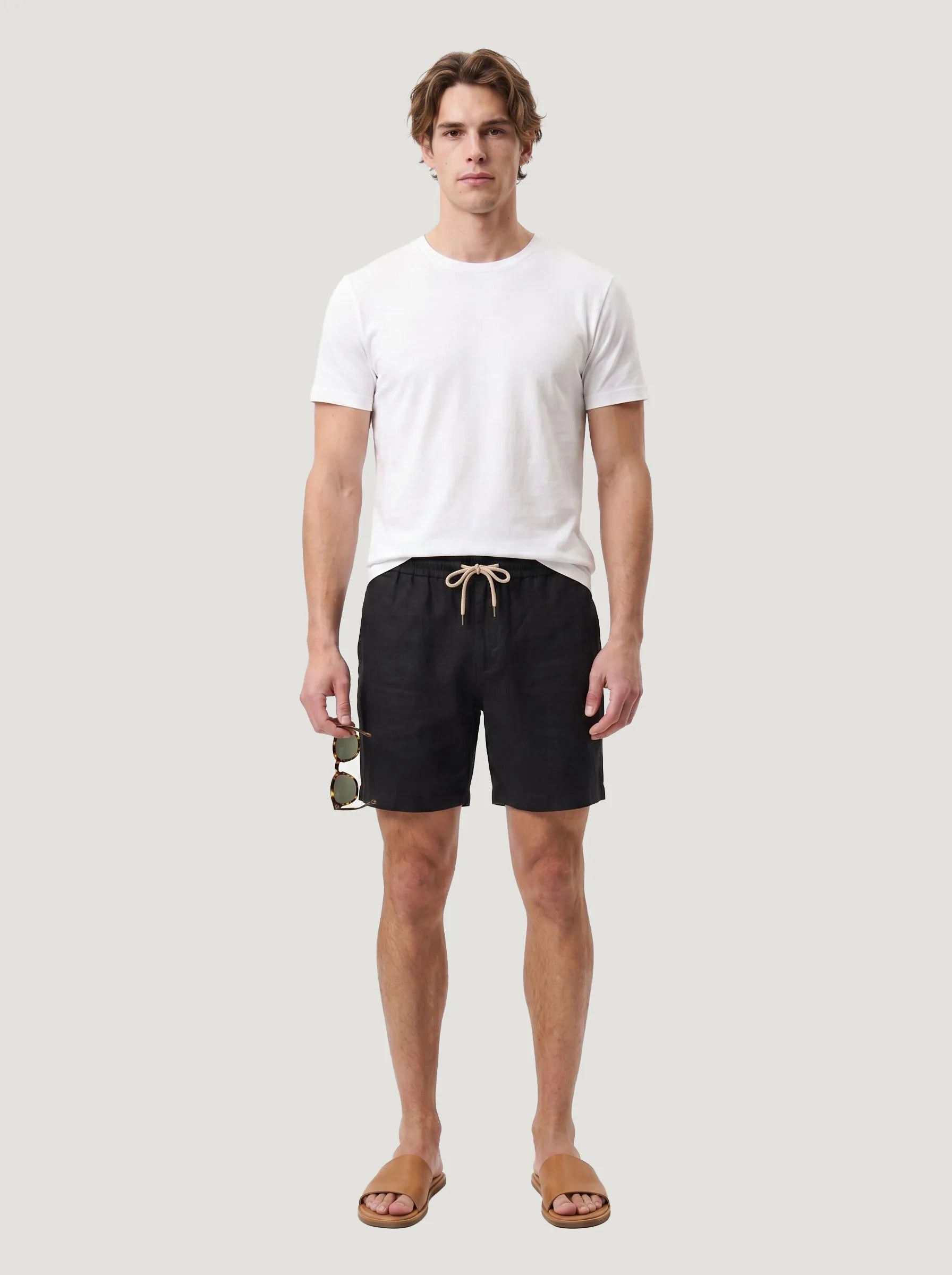 100% European Linen Drawstring Shorts — 2-Pack