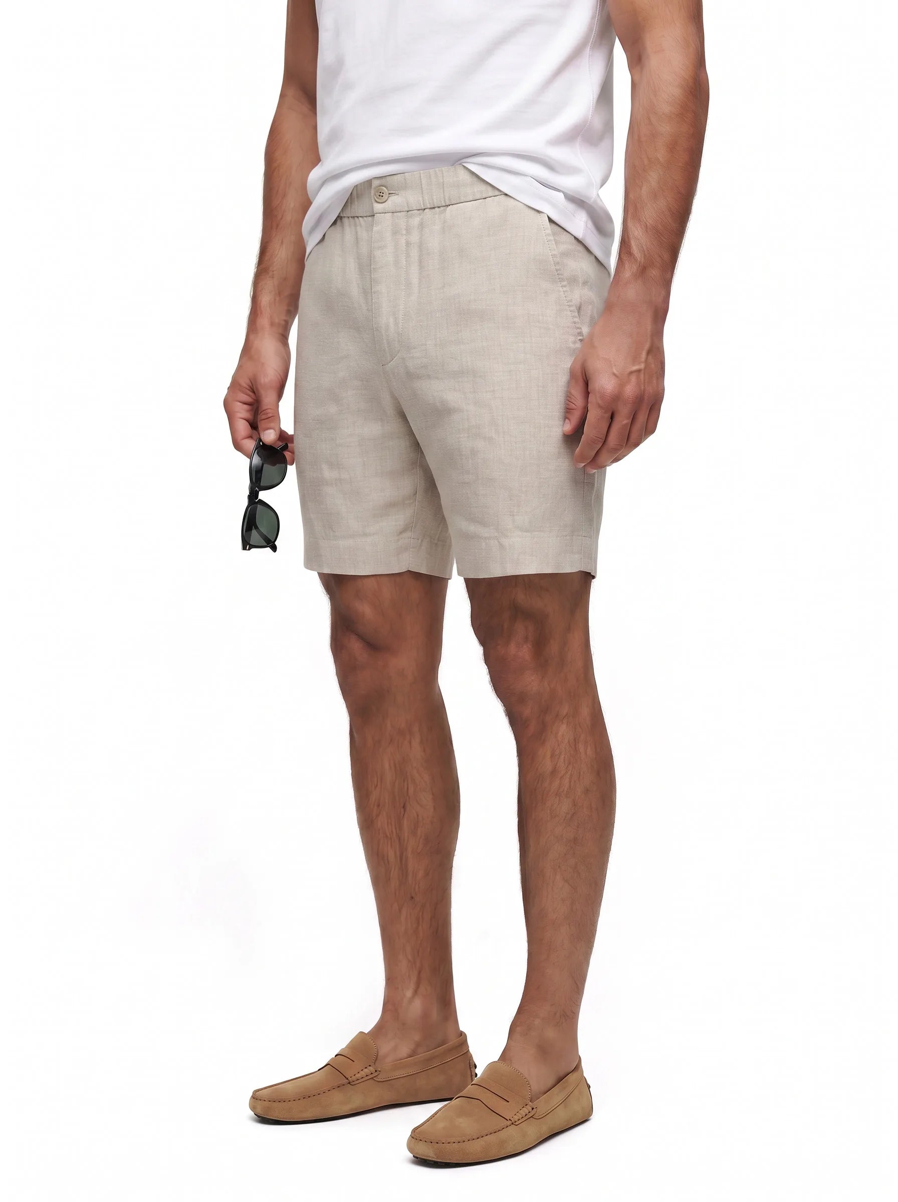 100% European Linen Dress Shorts