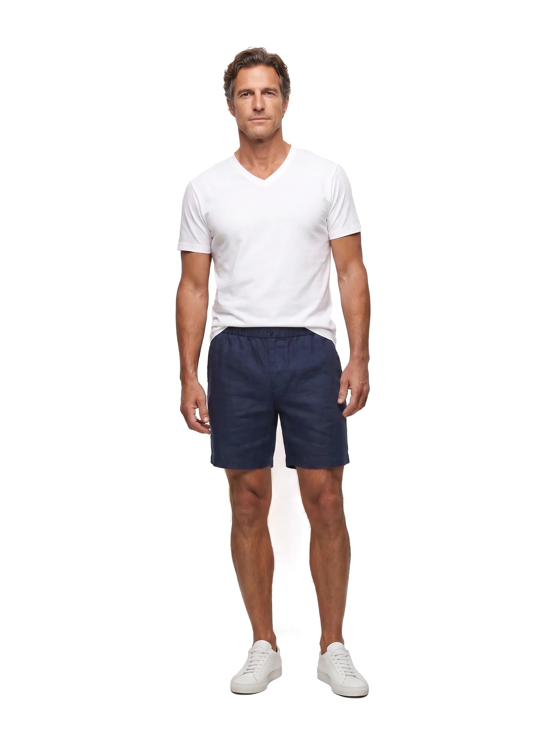 100% European Linen Dress Shorts
