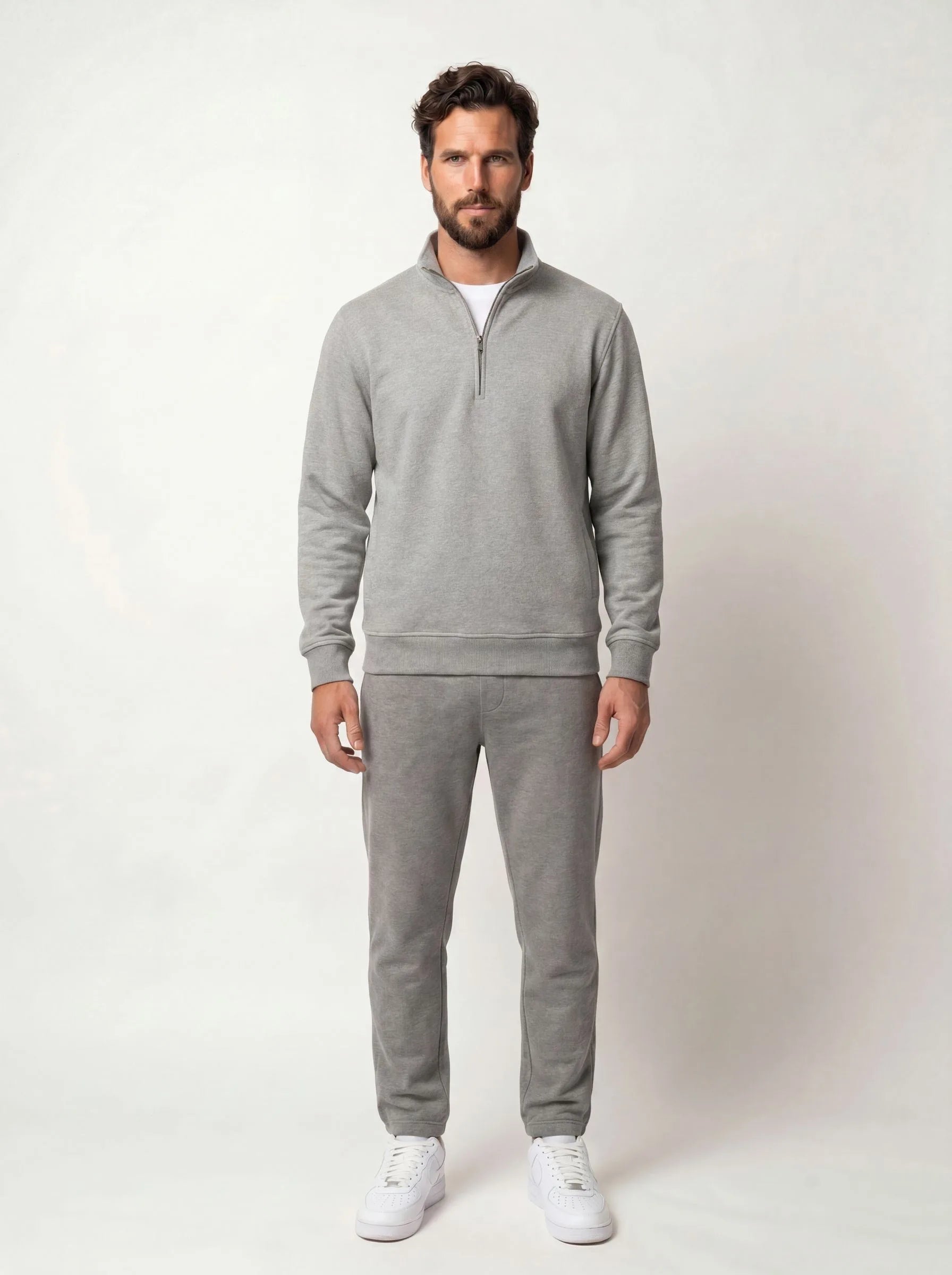 Half-Zip-Pullover aus Bio-Baumwolle