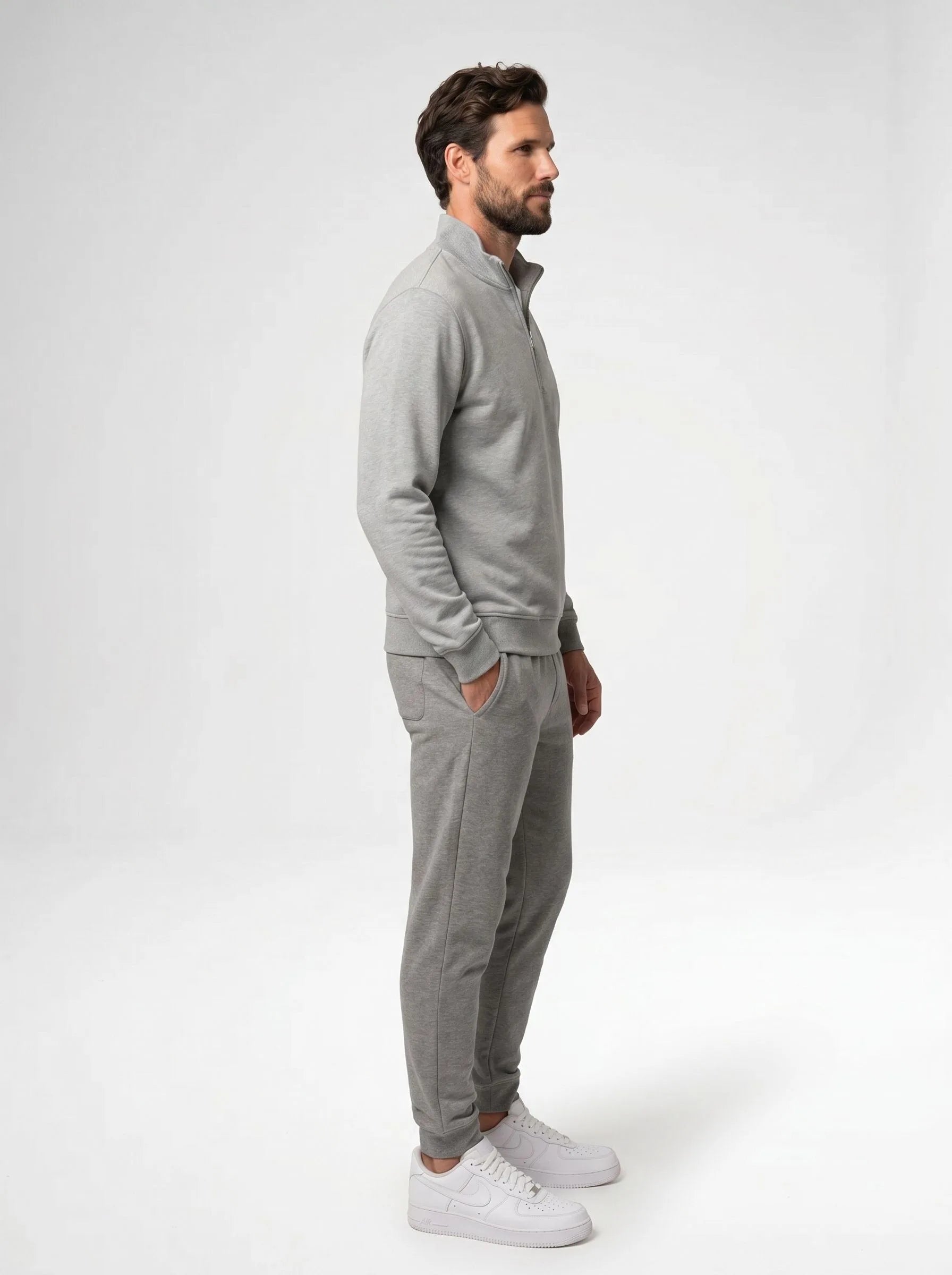 Half-Zip-Pullover aus Bio-Baumwolle