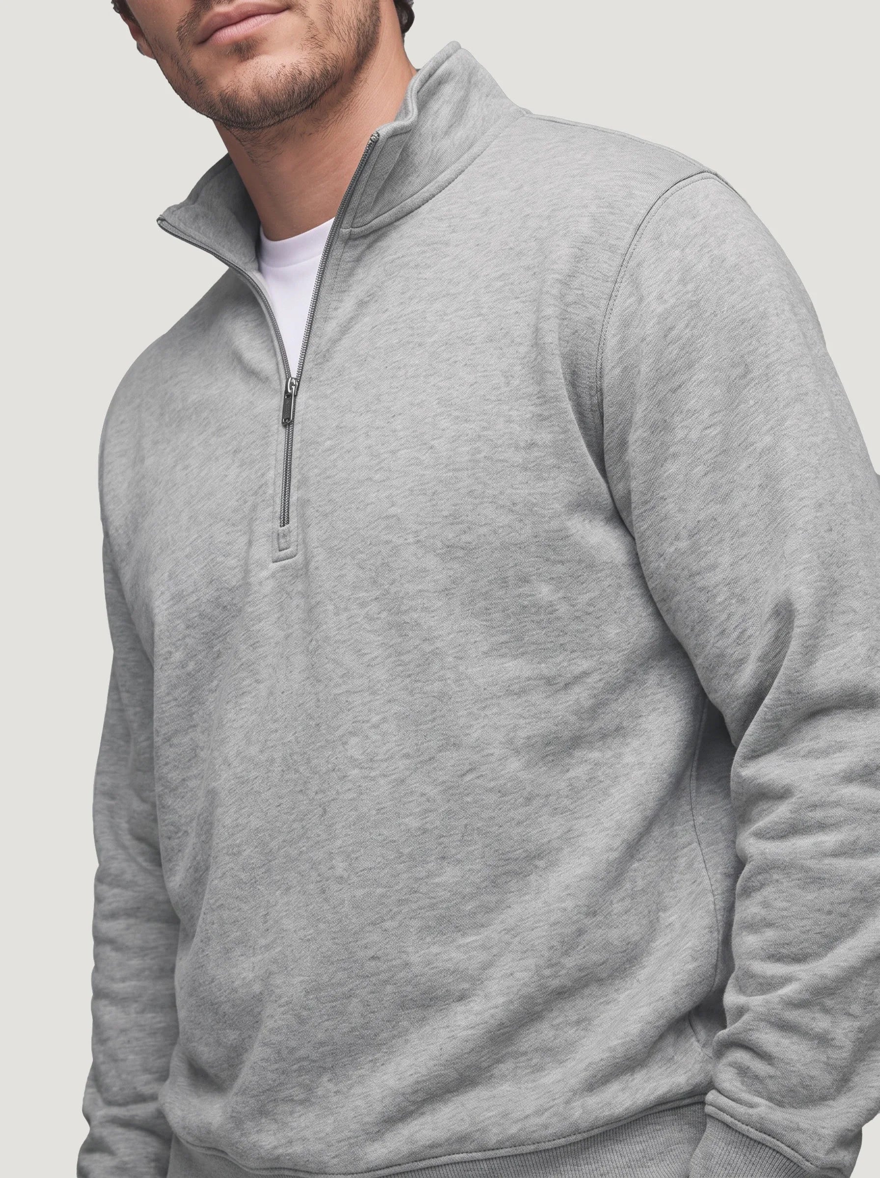 Half-Zip-Pullover aus Bio-Baumwolle
