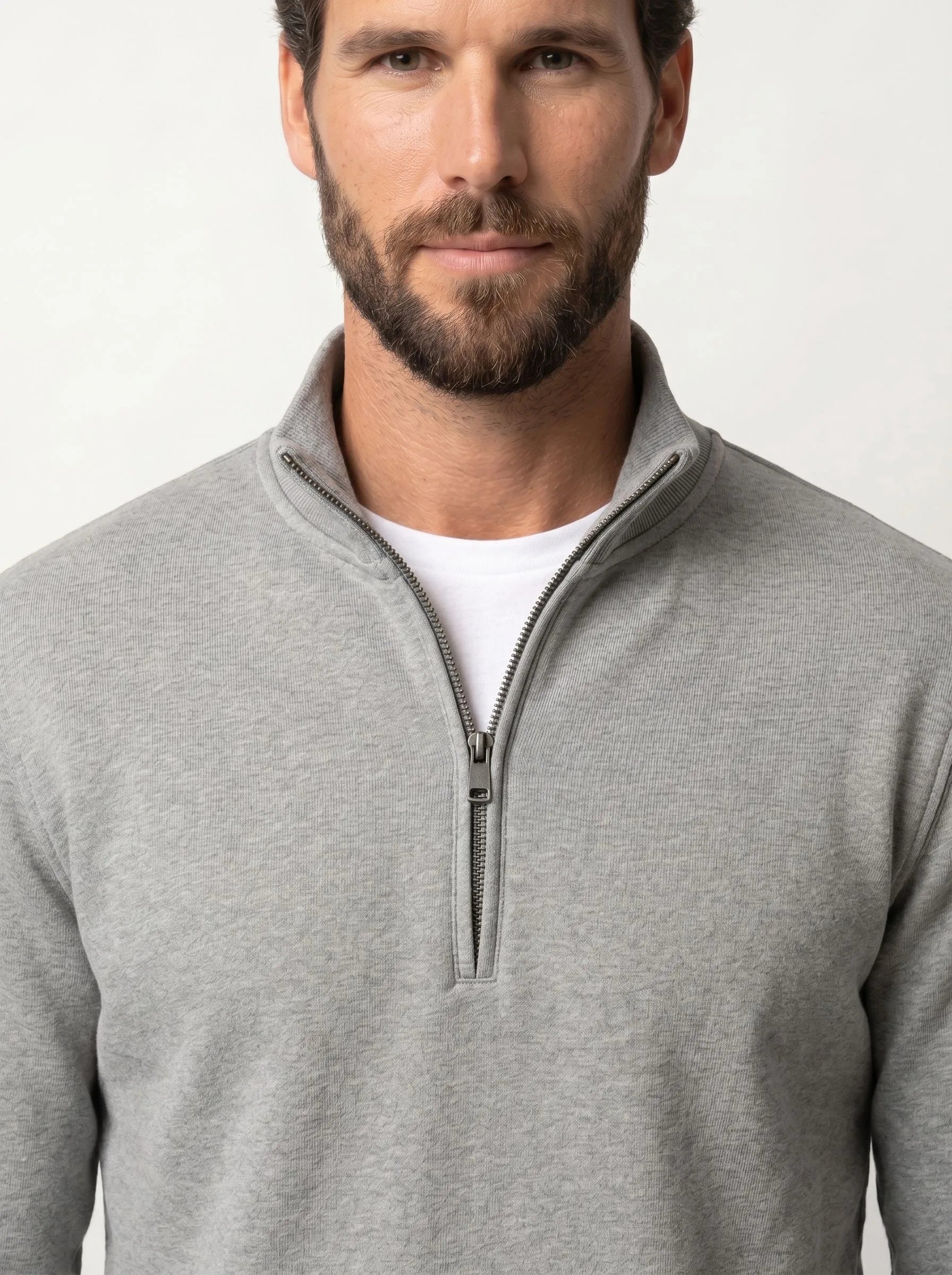 Half-Zip-Pullover aus Bio-Baumwolle