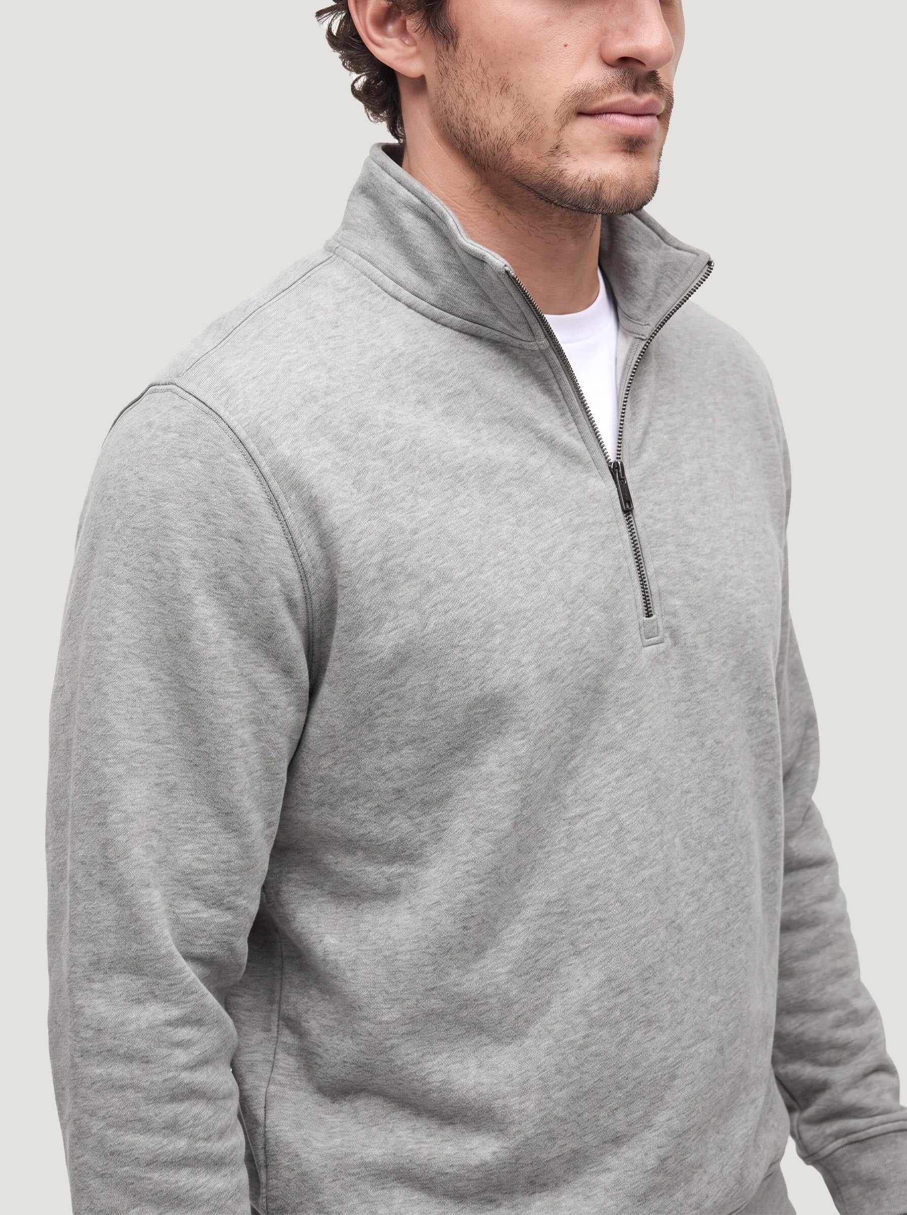 Half-Zip-Pullover aus Bio-Baumwolle