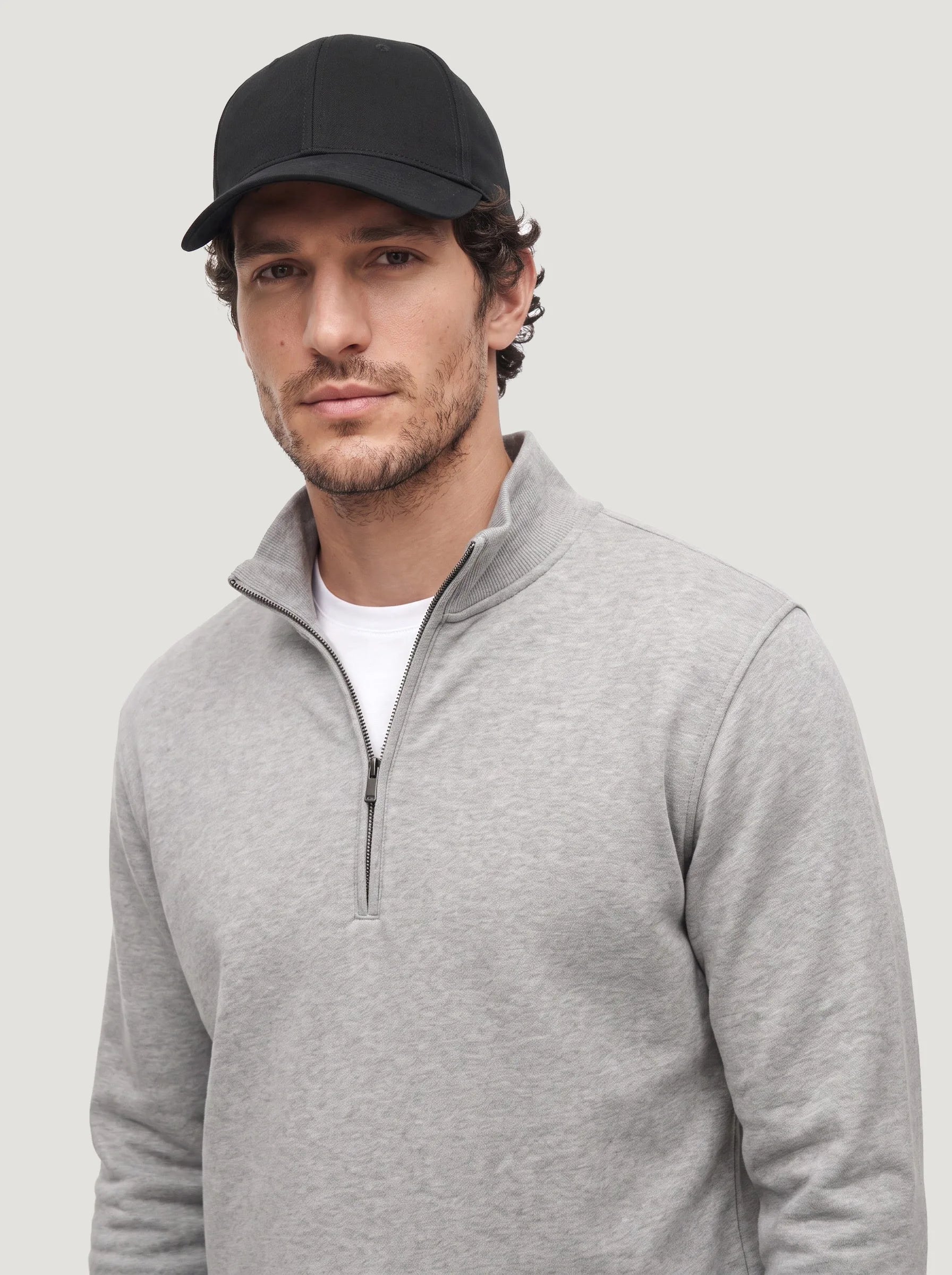 Half-Zip-Pullover aus Bio-Baumwolle