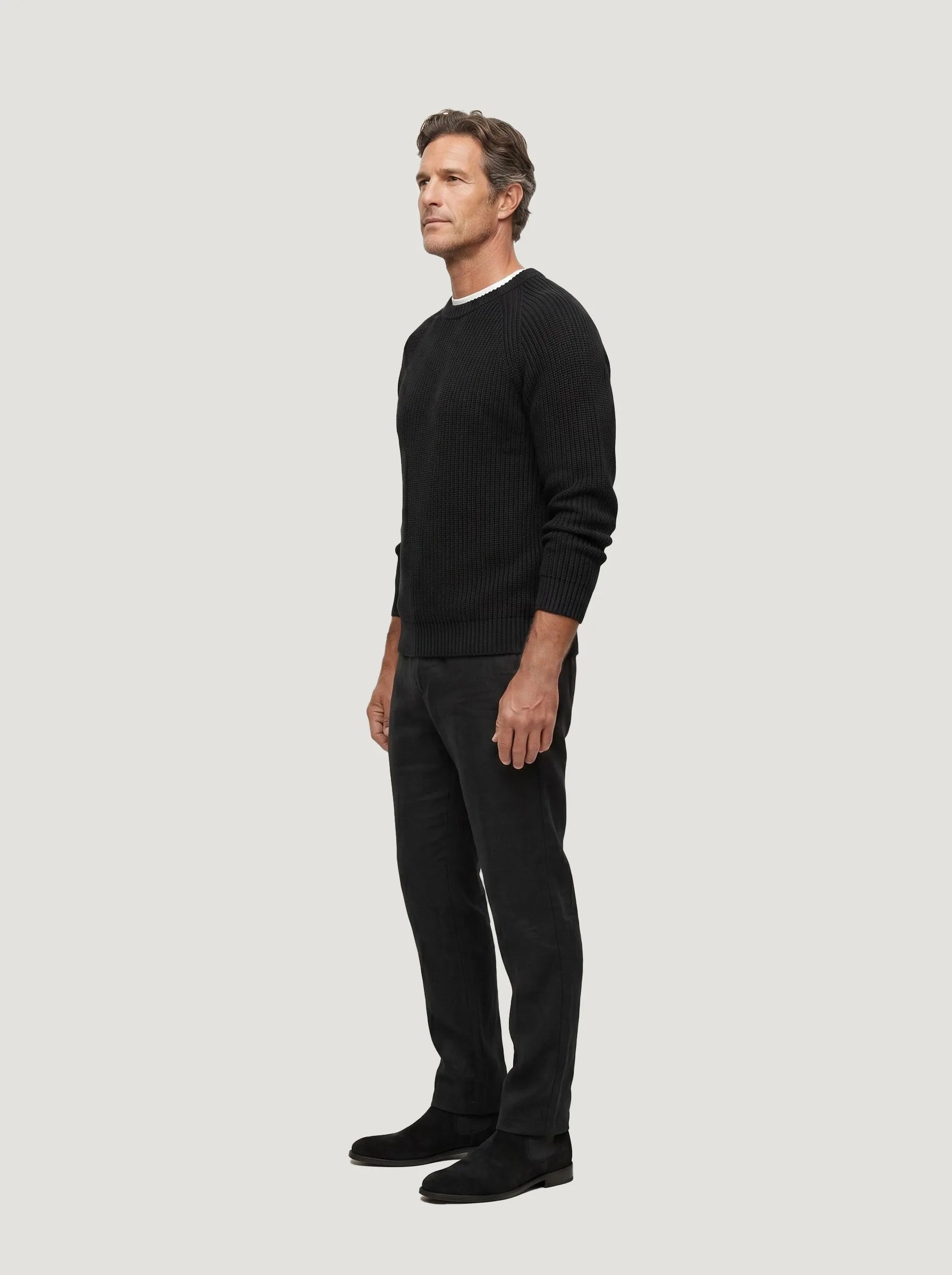 Organic Cotton Ribbed Crewneck Sweater
