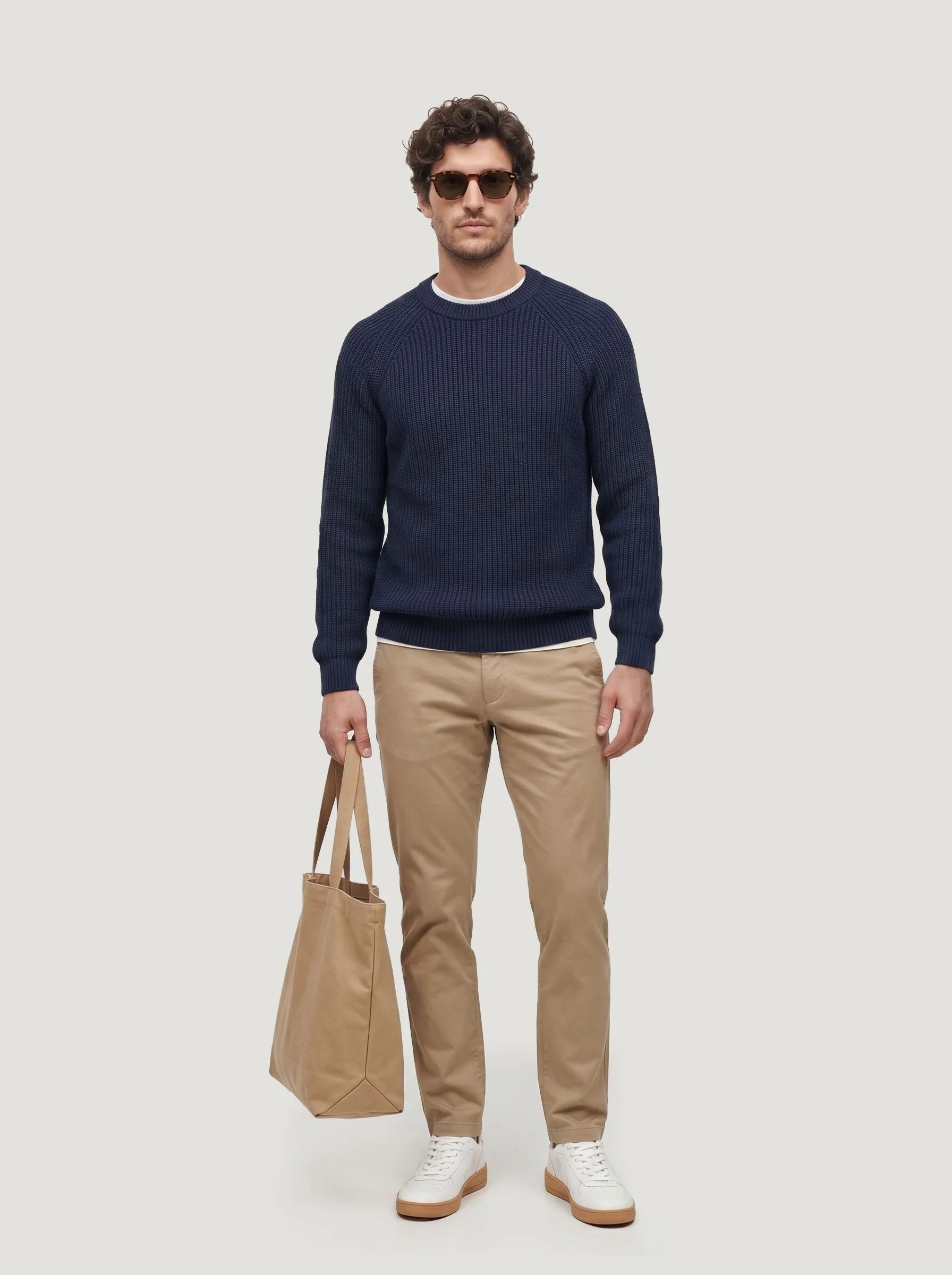 Organic Cotton Ribbed Crewneck Sweater