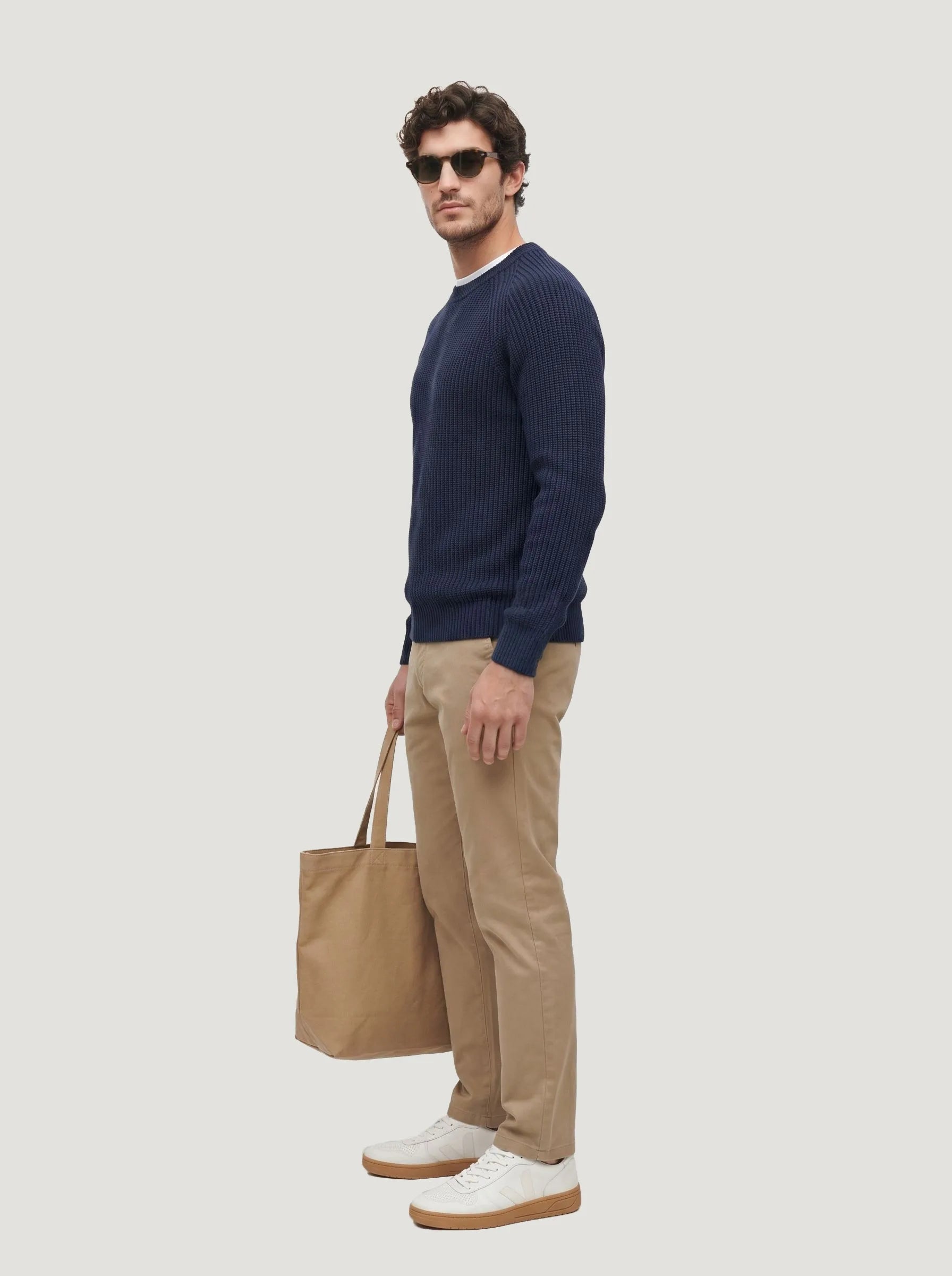 Organic Cotton Ribbed Crewneck Sweater