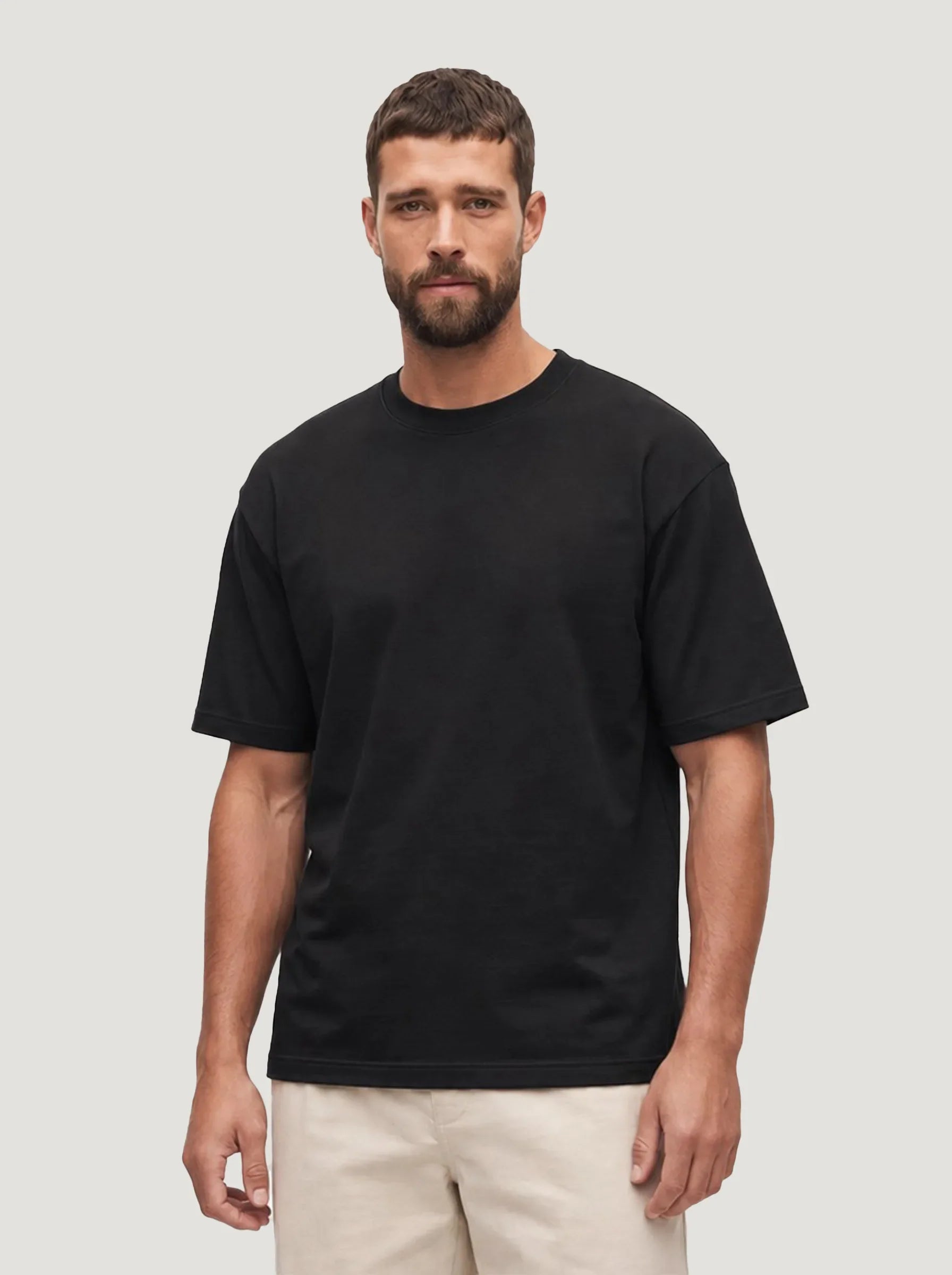 Schweres Rundhals-T-Shirt aus 100 % Bio-Baumwolle — 3er-Pack