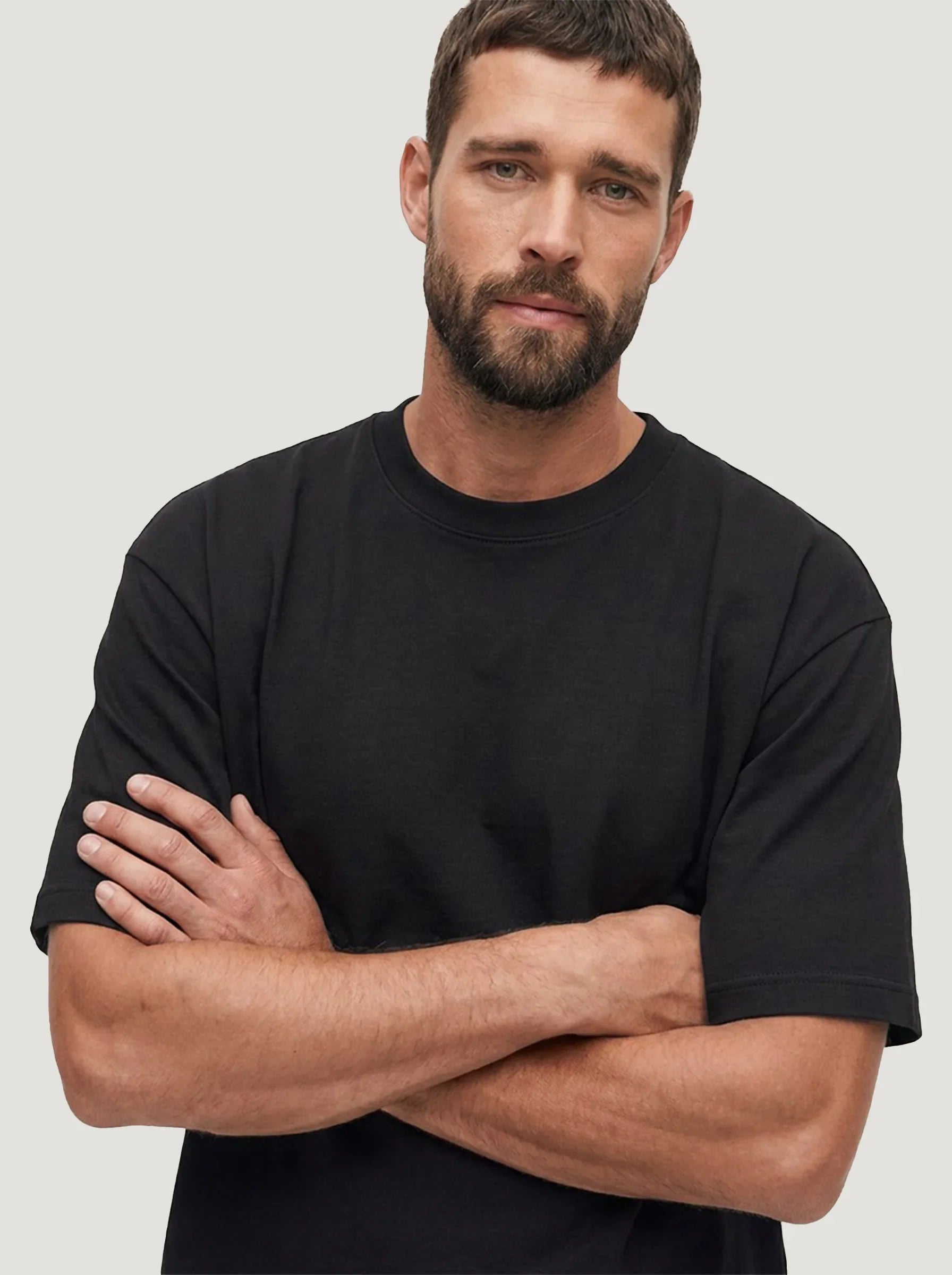 Schweres Rundhals-T-Shirt aus 100 % Bio-Baumwolle — 3er-Pack