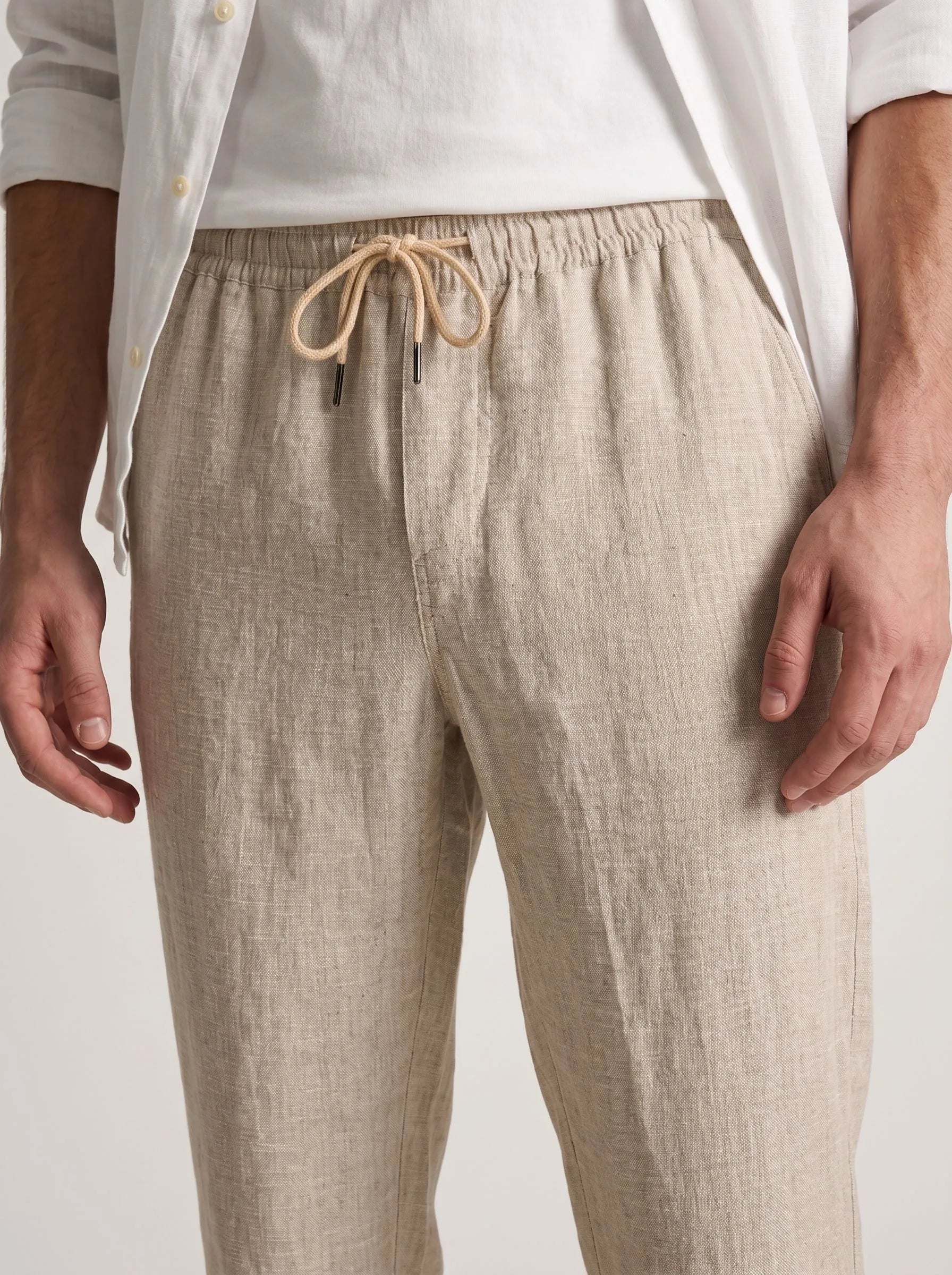 Pantalón informal de lino europeo 100%