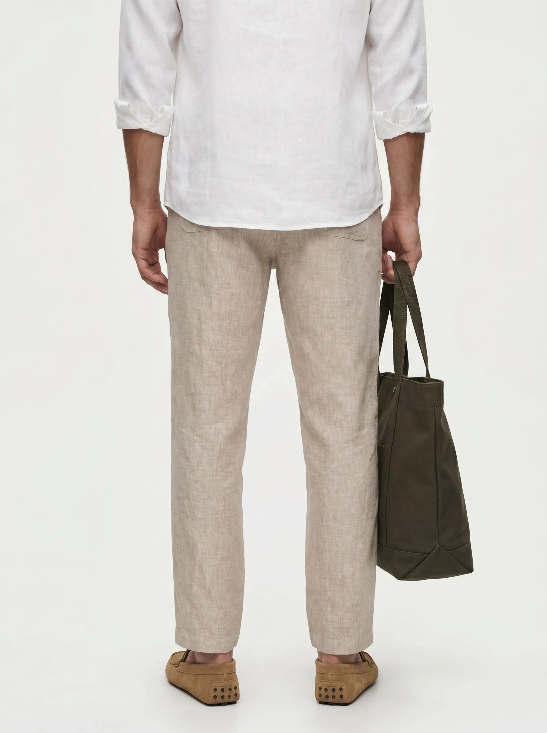 Pantalón informal de lino europeo 100%