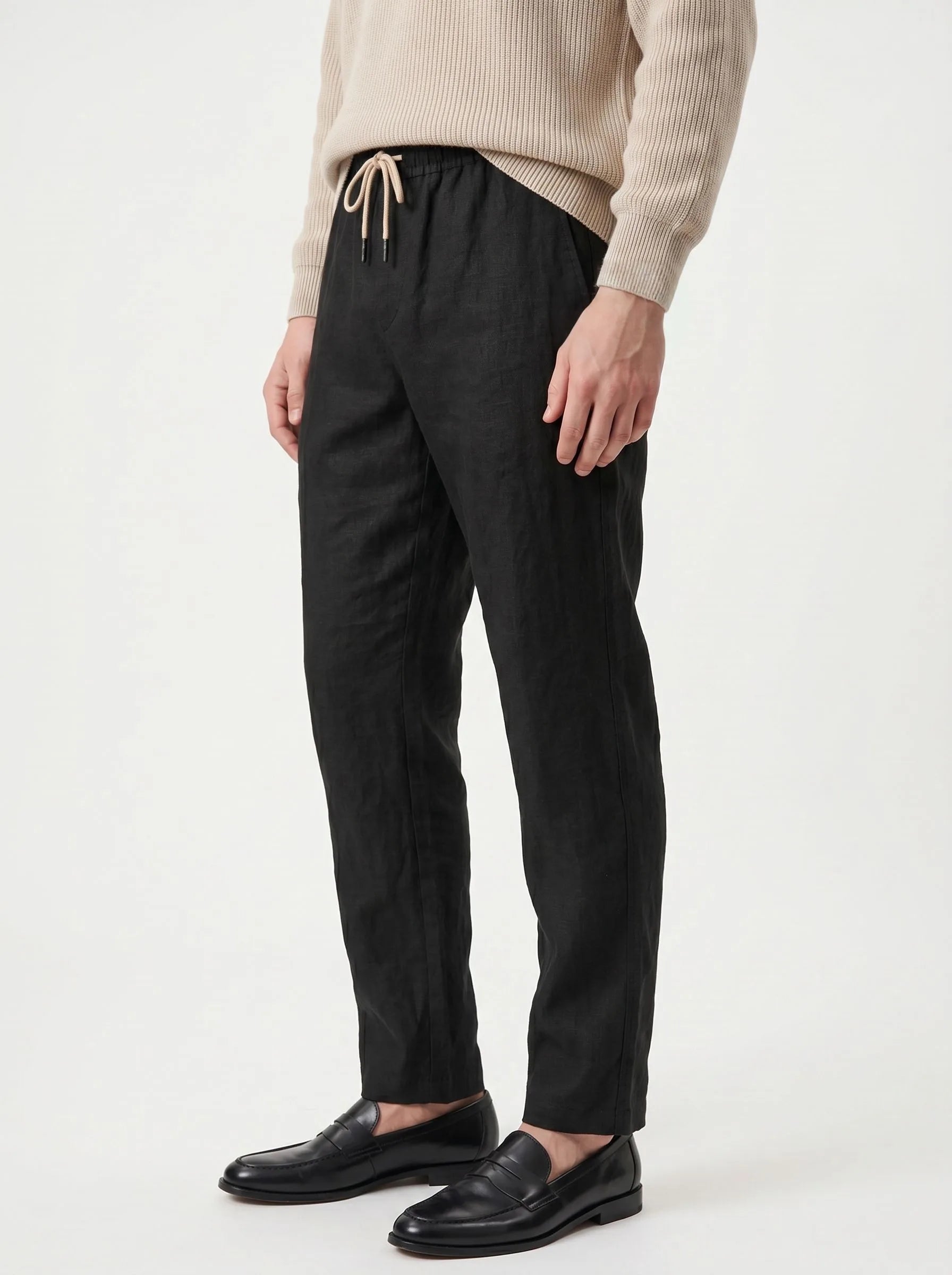 Pantalón informal de lino europeo 100%