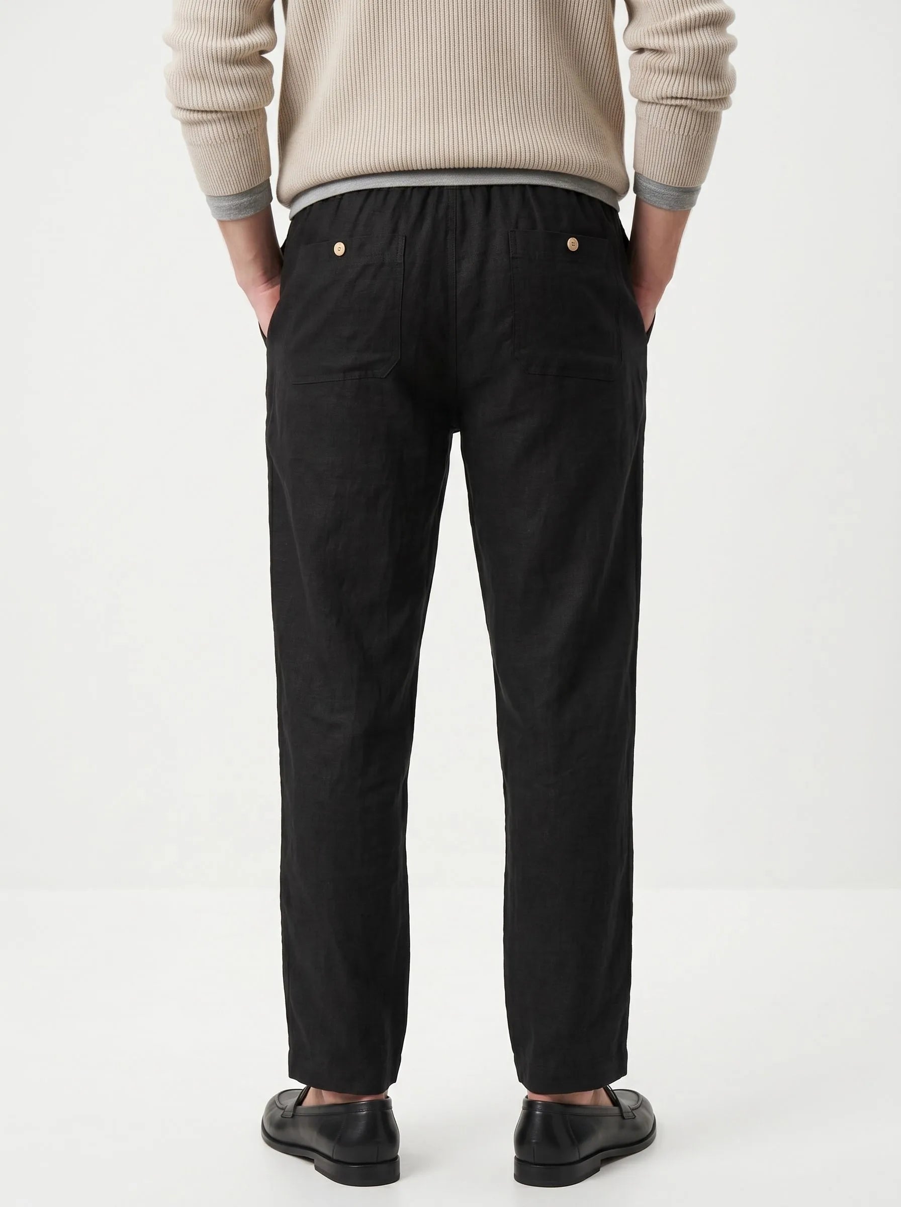 Pantalón informal de lino europeo 100%