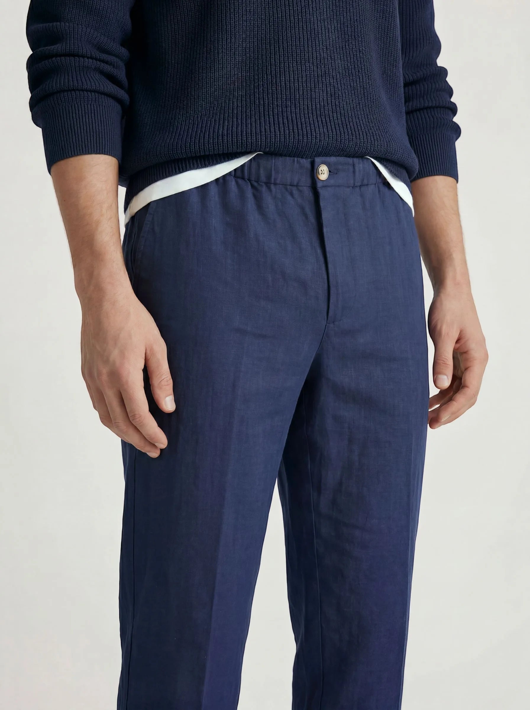 Elegante Hose aus 100 % europäischem Leinen