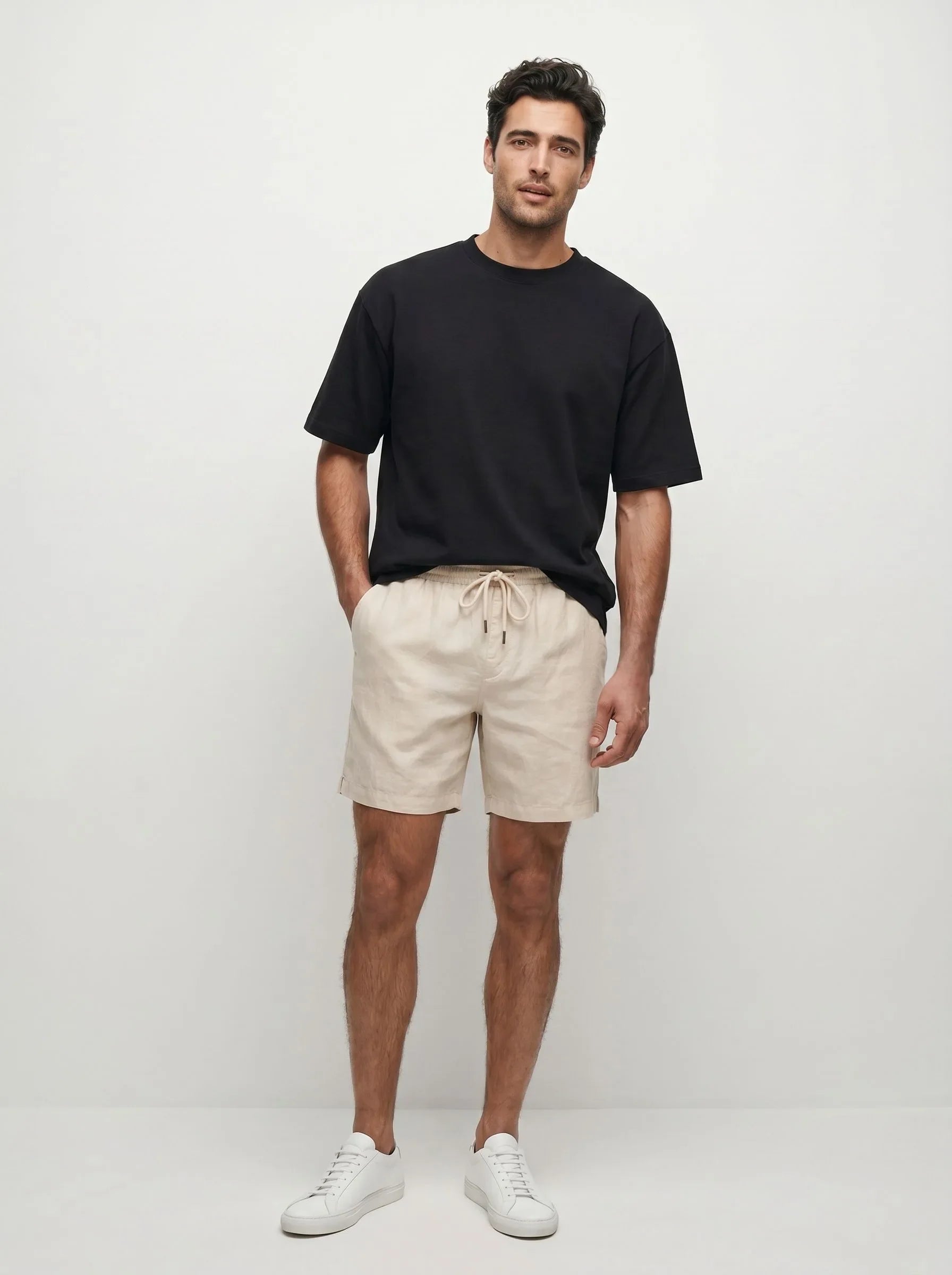 Pantaloncini casual 100% lino europeo — 2-Pack