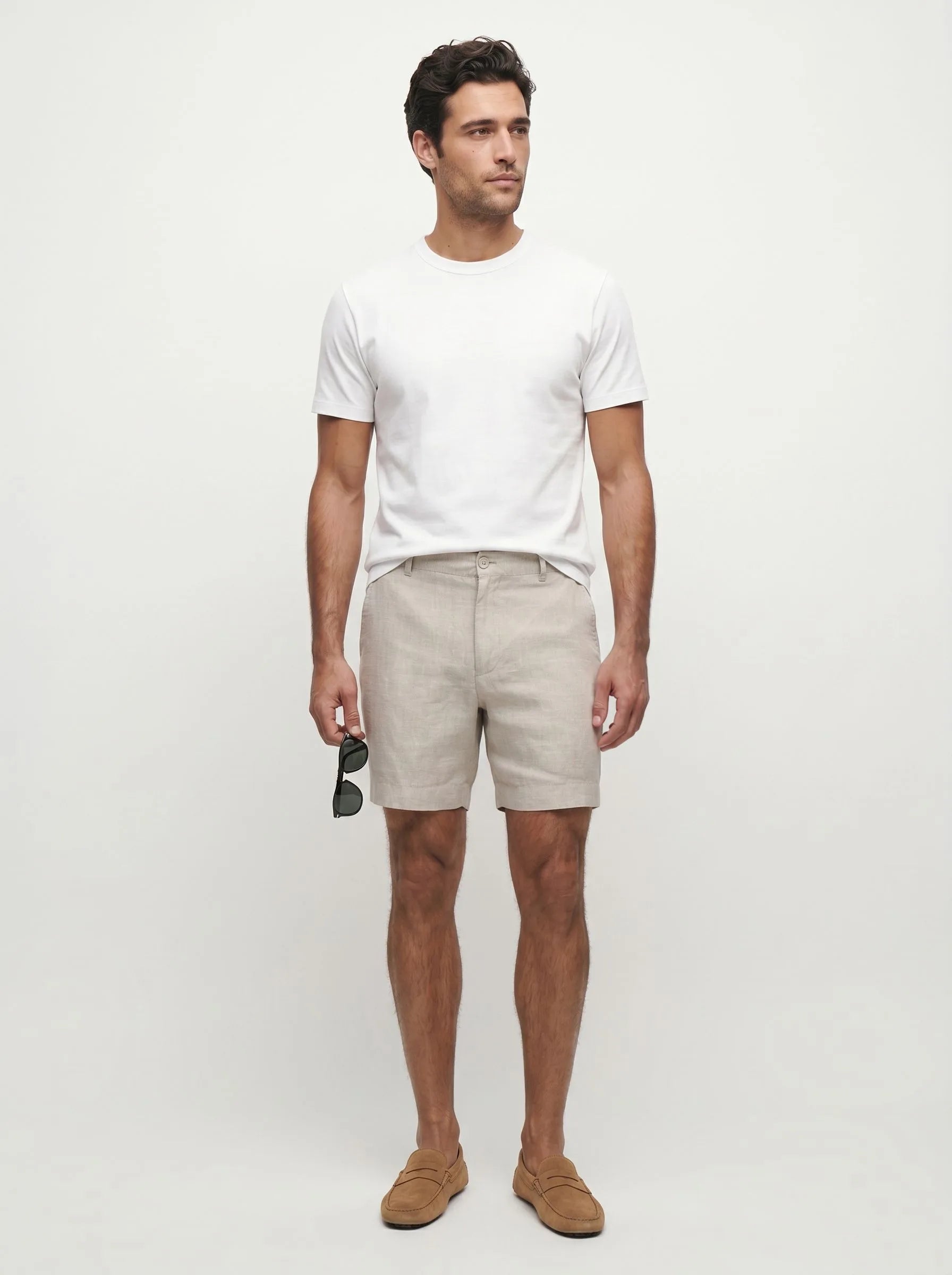 Short habillé 100 % lin européen