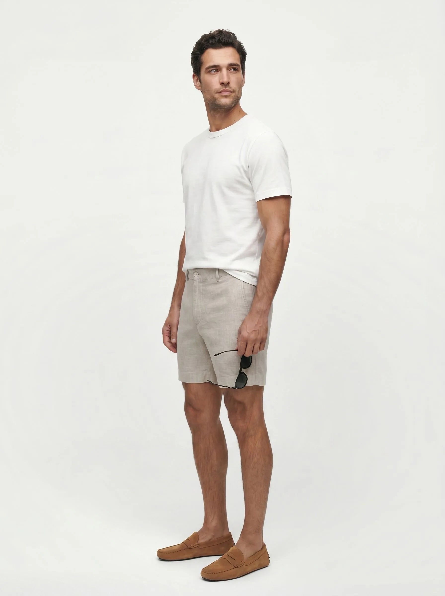 Short habillé 100 % lin européen