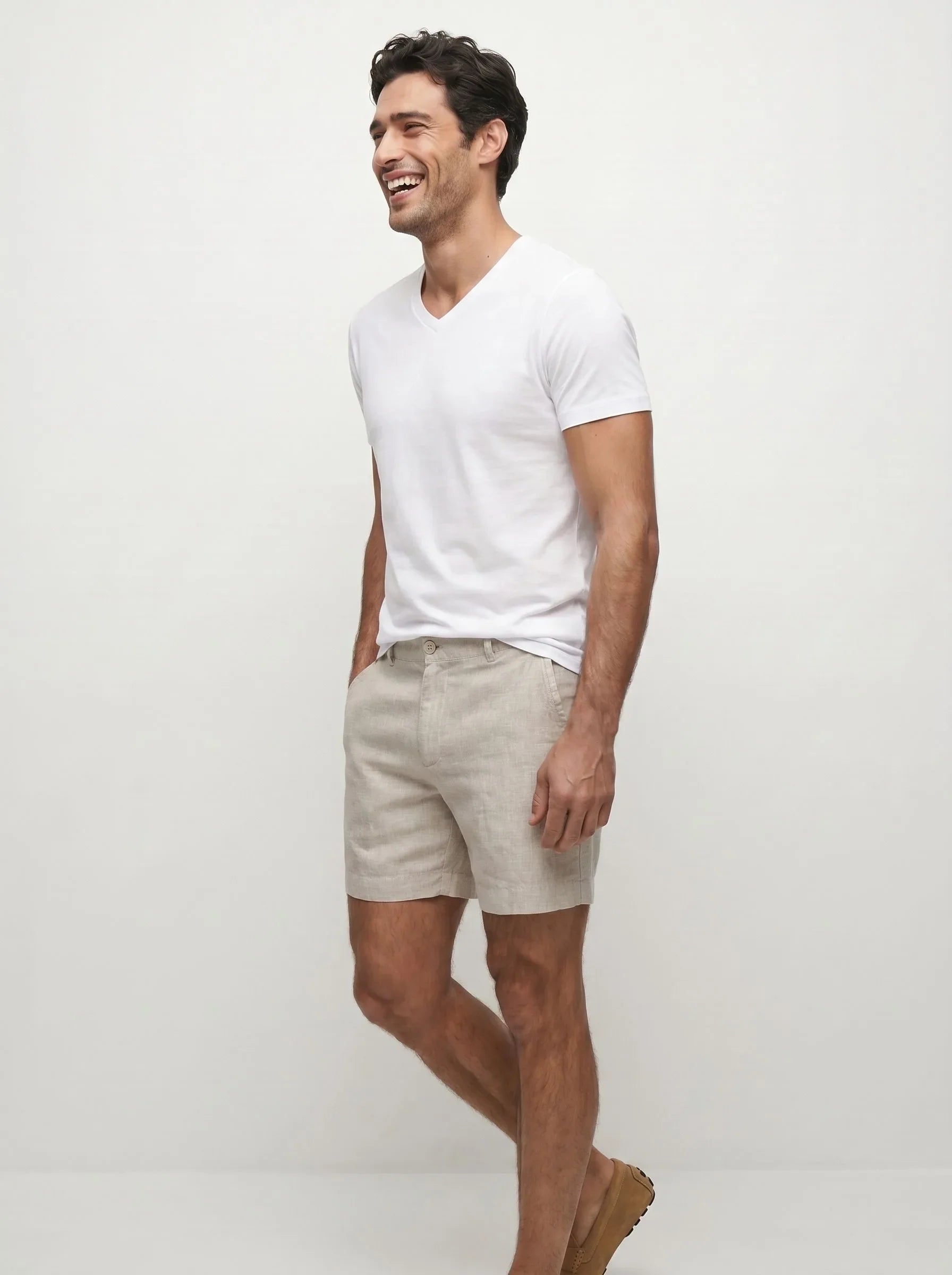100% European Linen Dress Shorts — 2-Pack