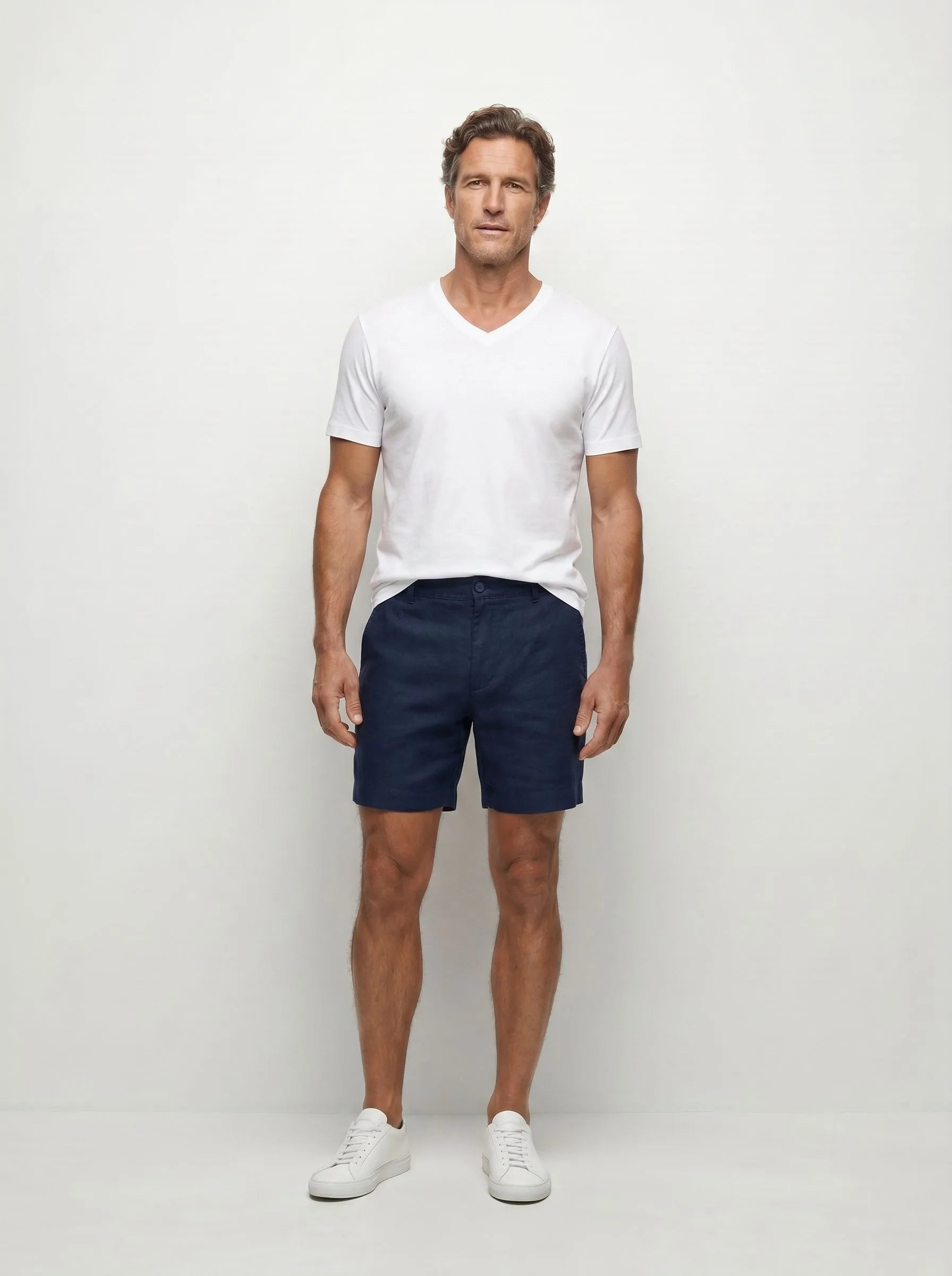 Elegante Shorts aus 100 % europäischem Leinen