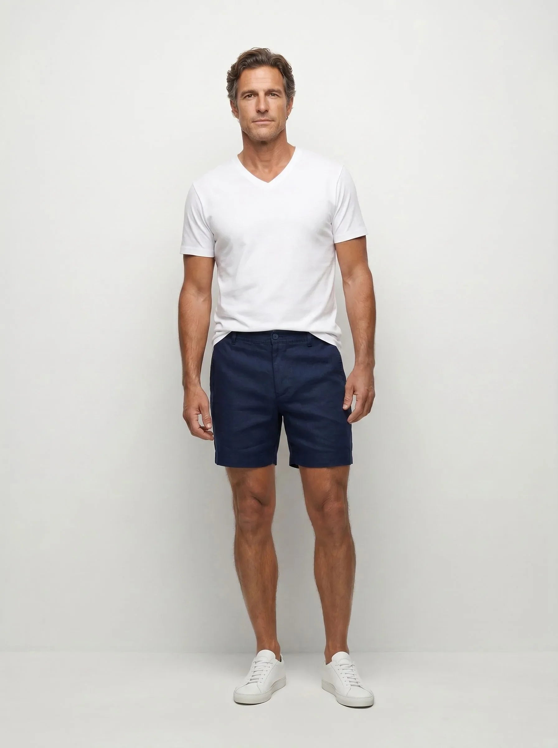 100% European Linen Dress Shorts — 2-Pack