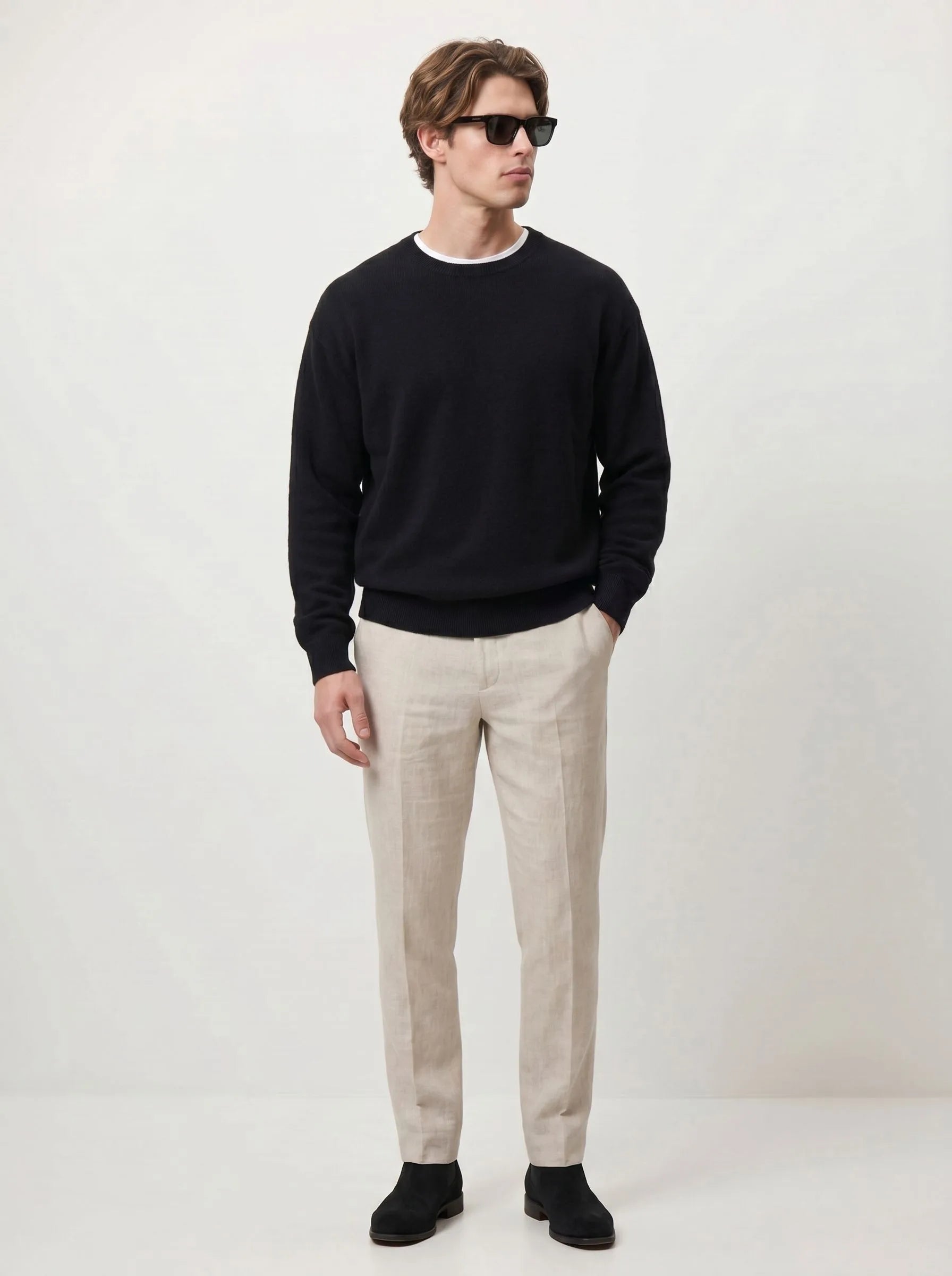 Mongolian Cashmere Crew Sweater