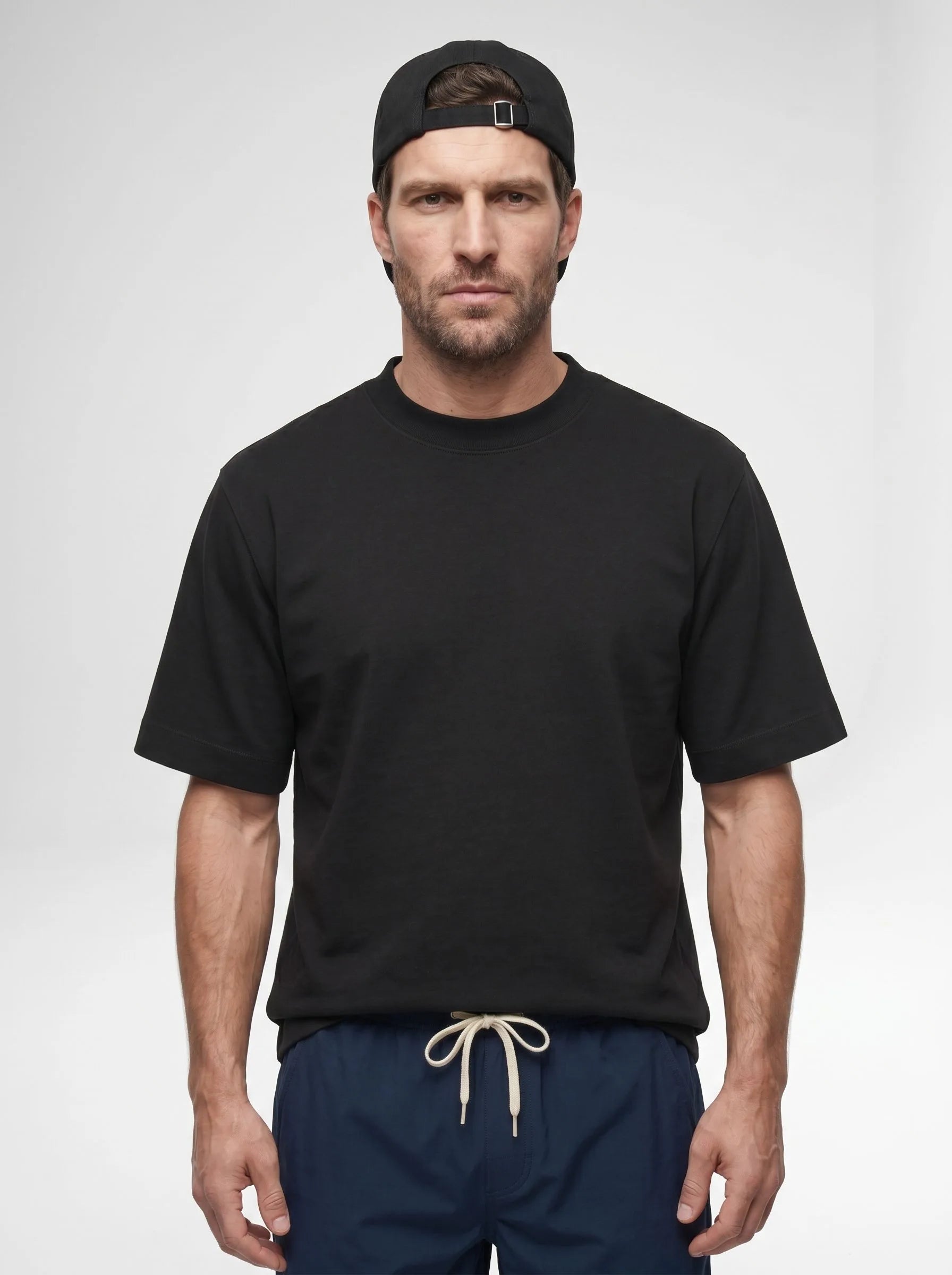 T-shirt girocollo pesante 100% cotone biologico