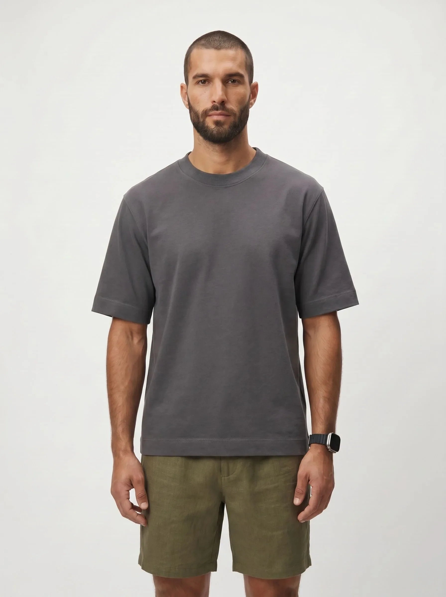 T-shirt girocollo pesante 100% cotone biologico — 3-Pack