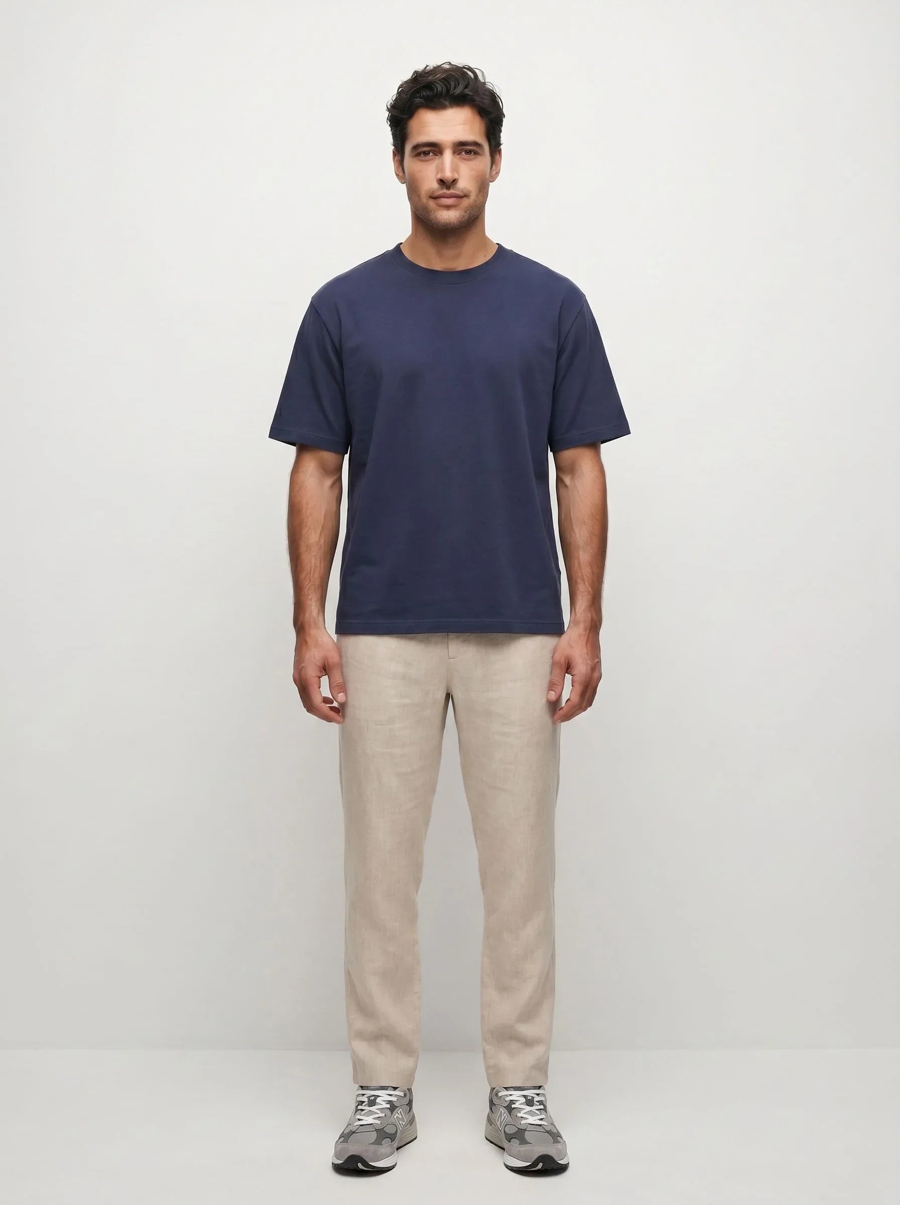 Camiseta de cuello redondo de algodón 100 % orgánico, gruesa — Pack de 6