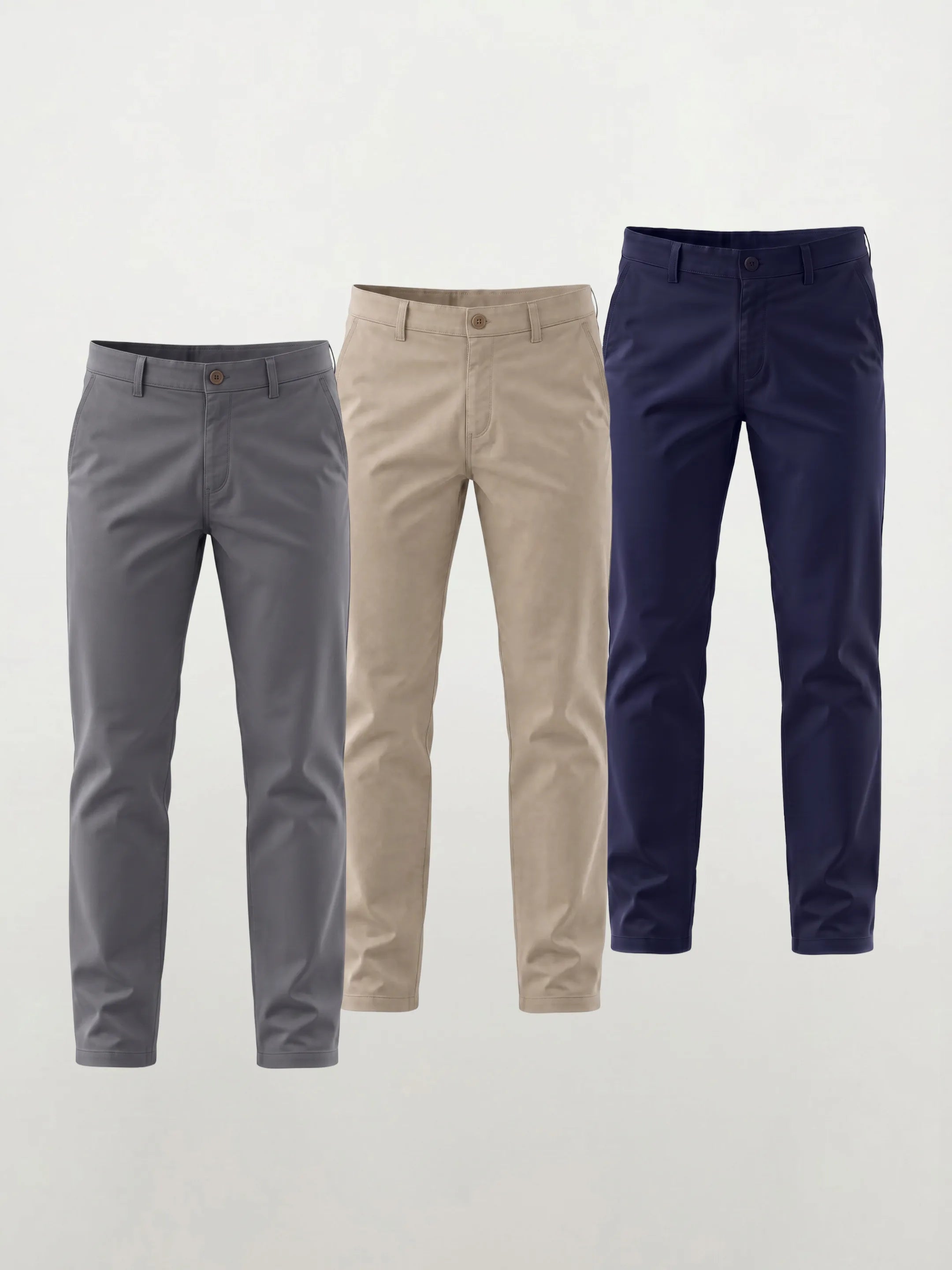 Bonflex™ Super Stretch Chino Pants – Athletic Slim — 3-Pack