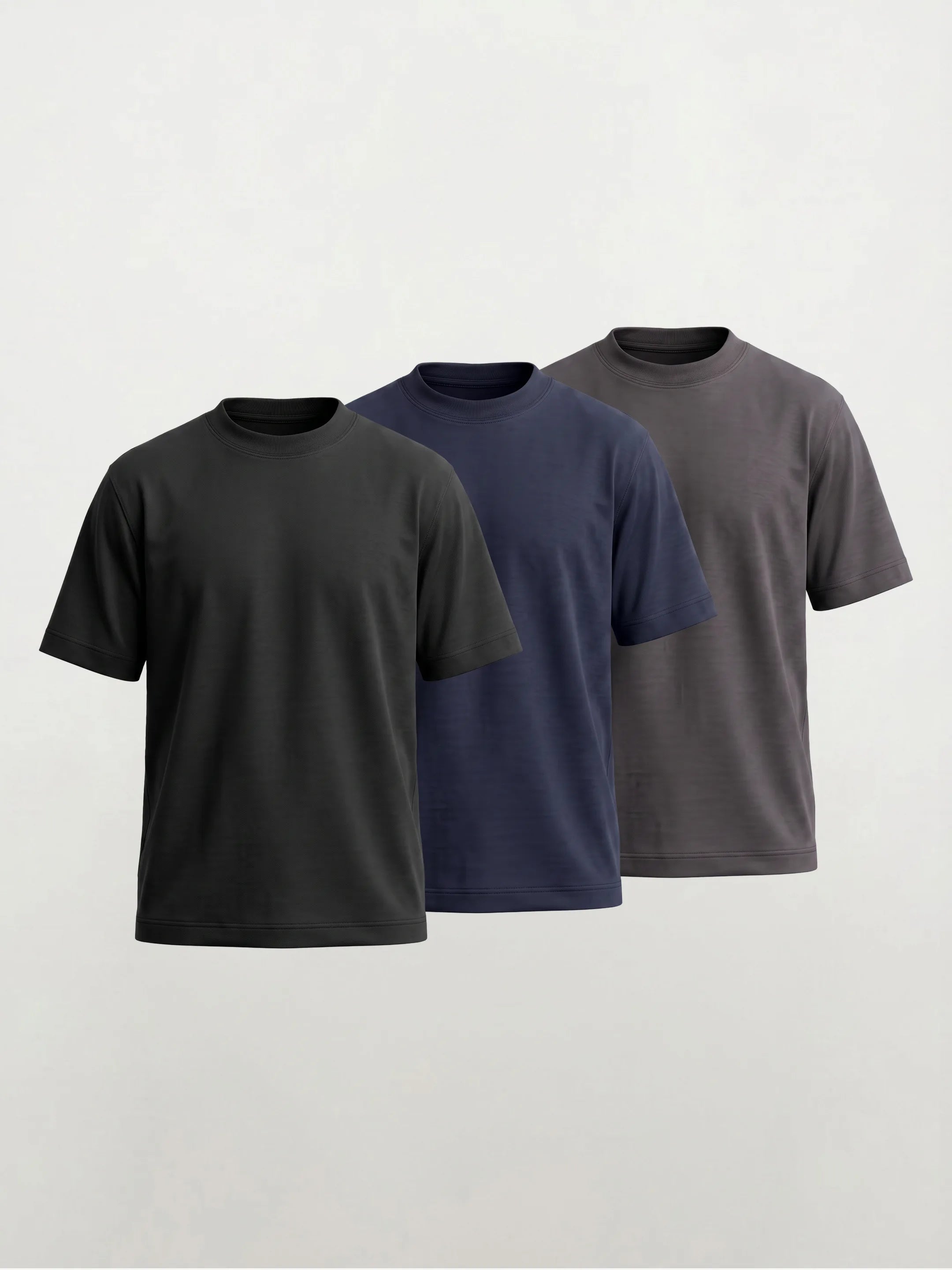 T-shirt girocollo pesante 100% cotone biologico — 3-Pack