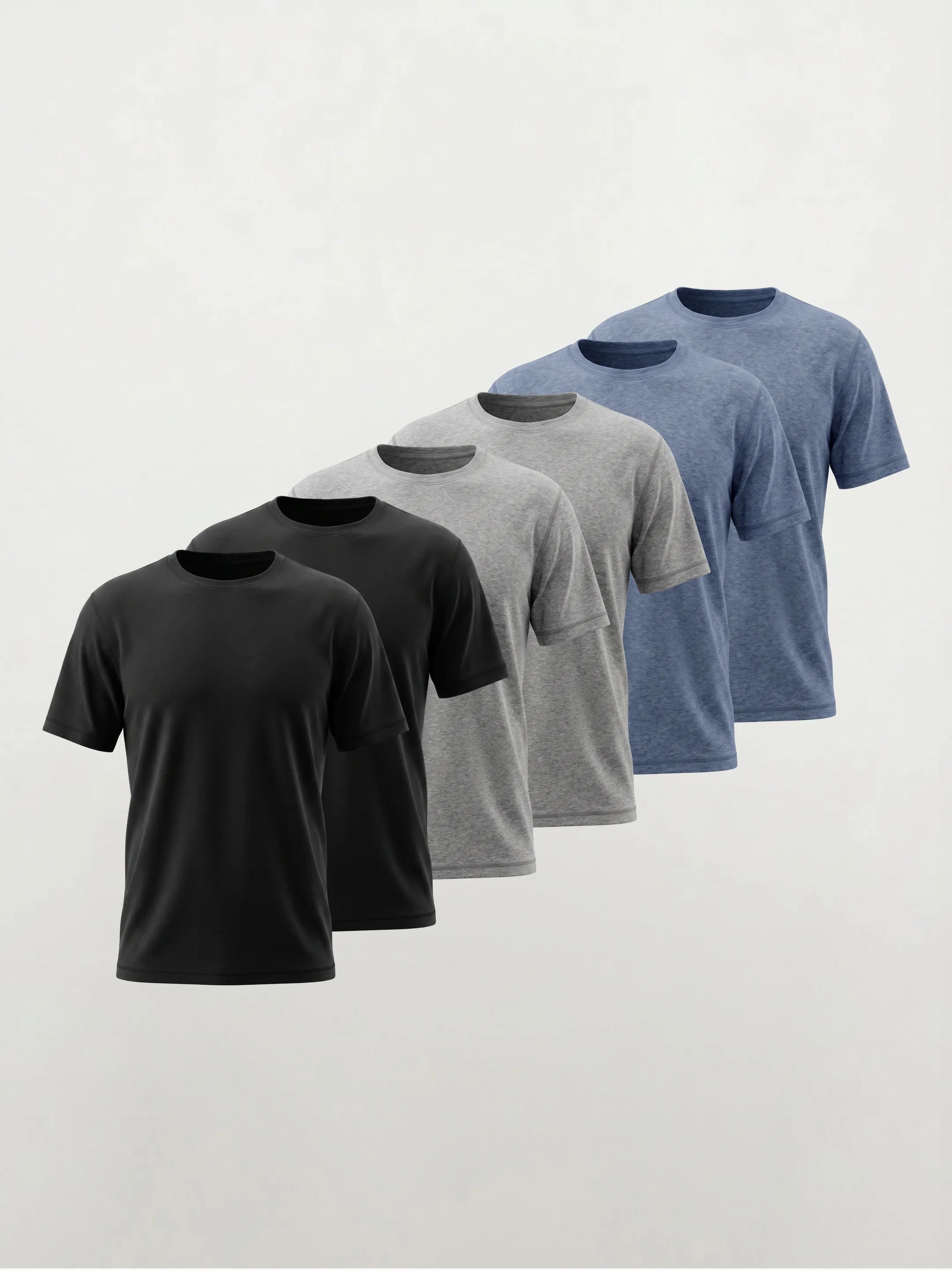 Camiseta activa de cuello redondo FlowBlend™ — Pack de 6